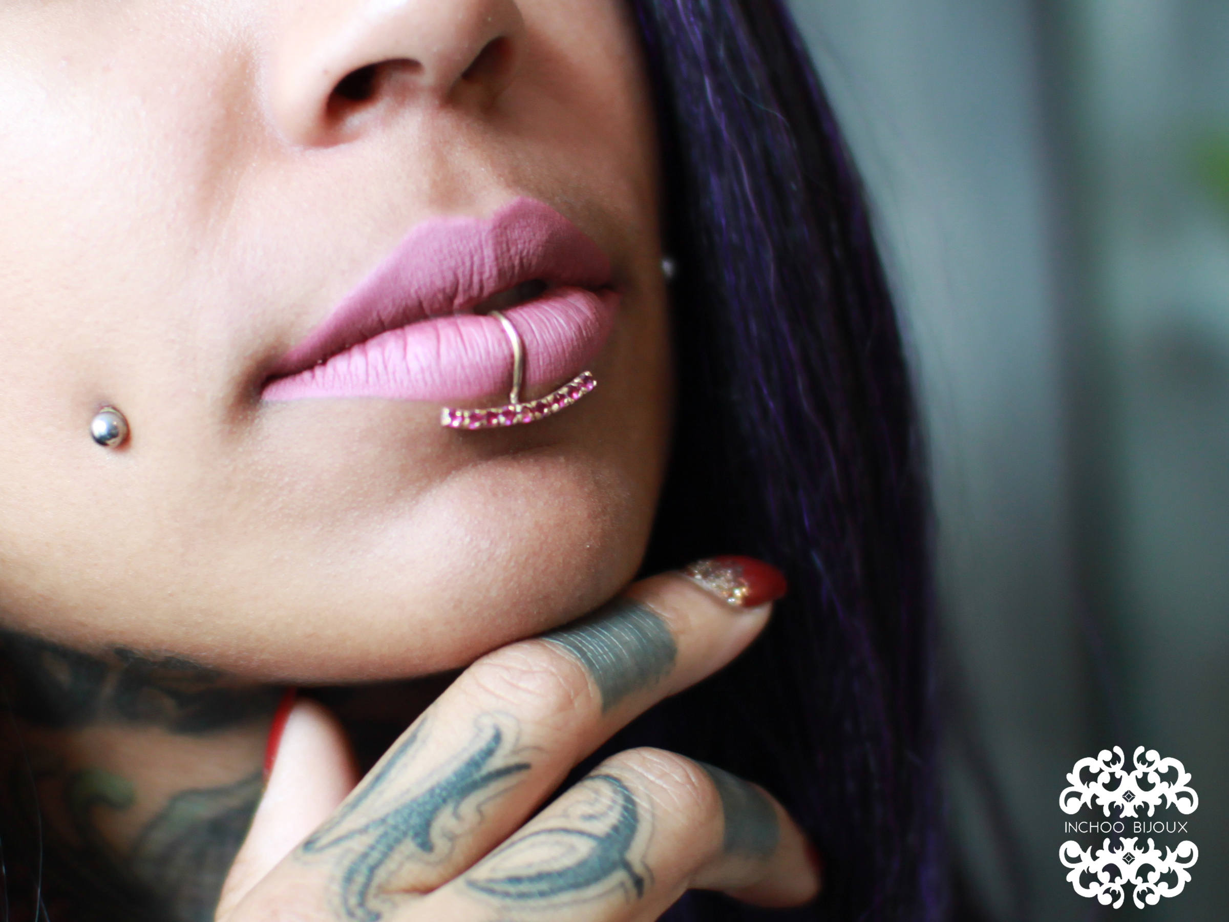 Ruby Red Fake Lip Piercing - Inchoo Bijoux