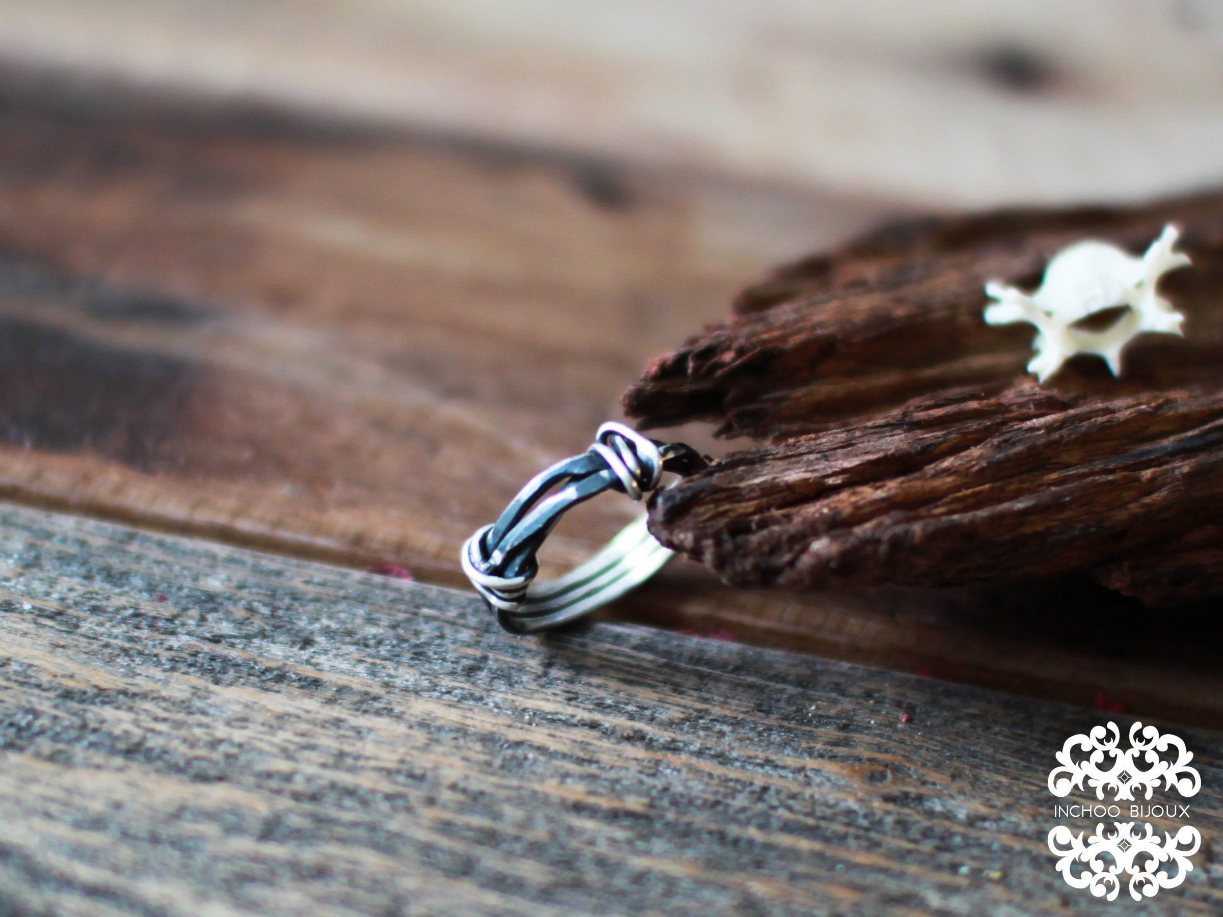 Alternative Silver Mens Wedding Band Ring - Inchoo Bijoux