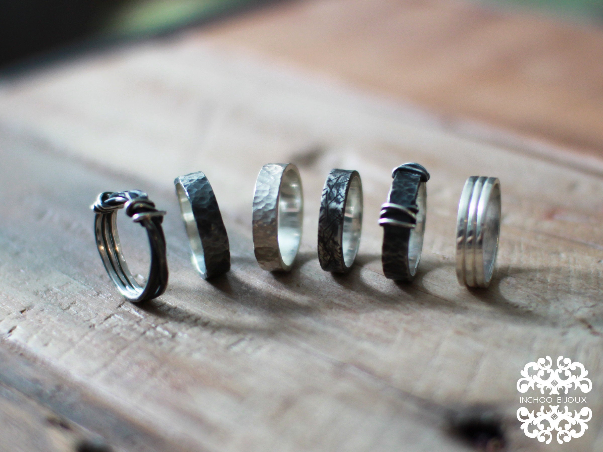 Rough Unique Silver Mens Wedding Band Ring-Ring-Inchoo Bijoux-Inchoo Bijoux