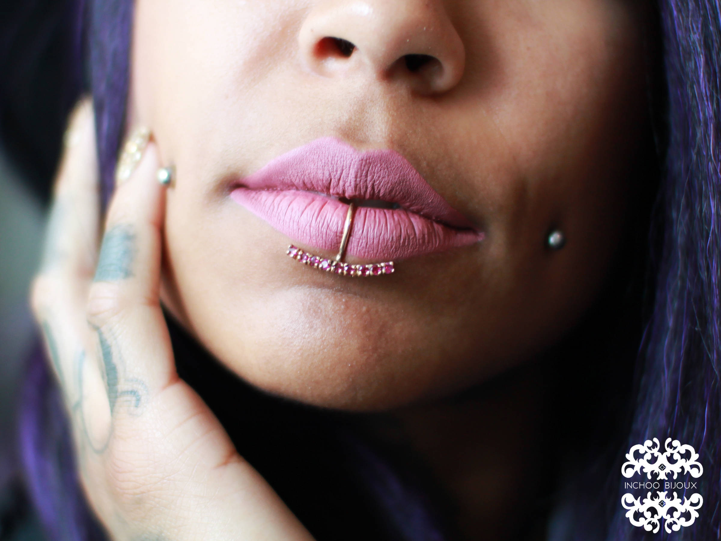 Ruby Red Fake Lip Piercing - Inchoo Bijoux