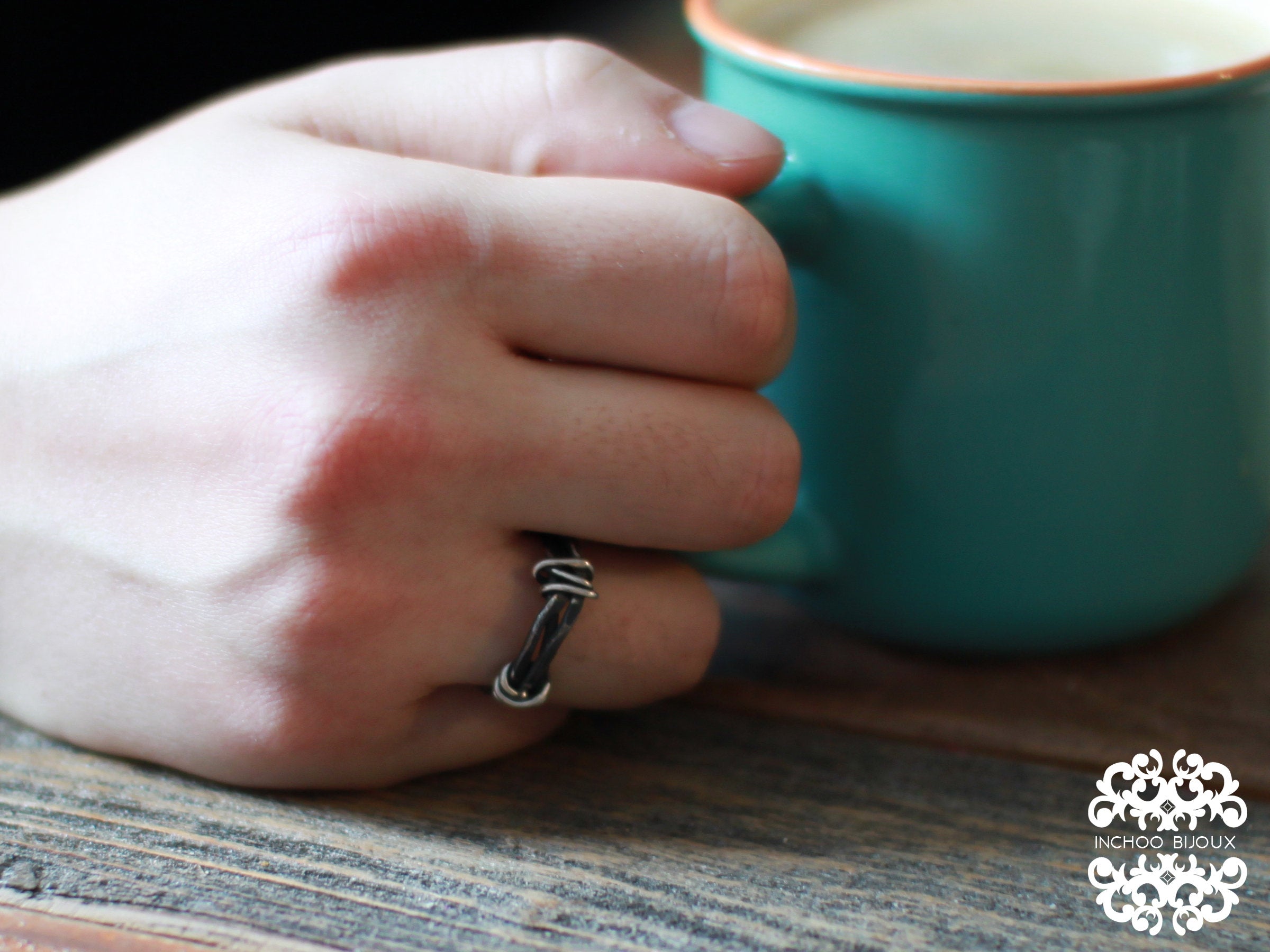 Alternative Silver Mens Wedding Band Ring - Inchoo Bijoux