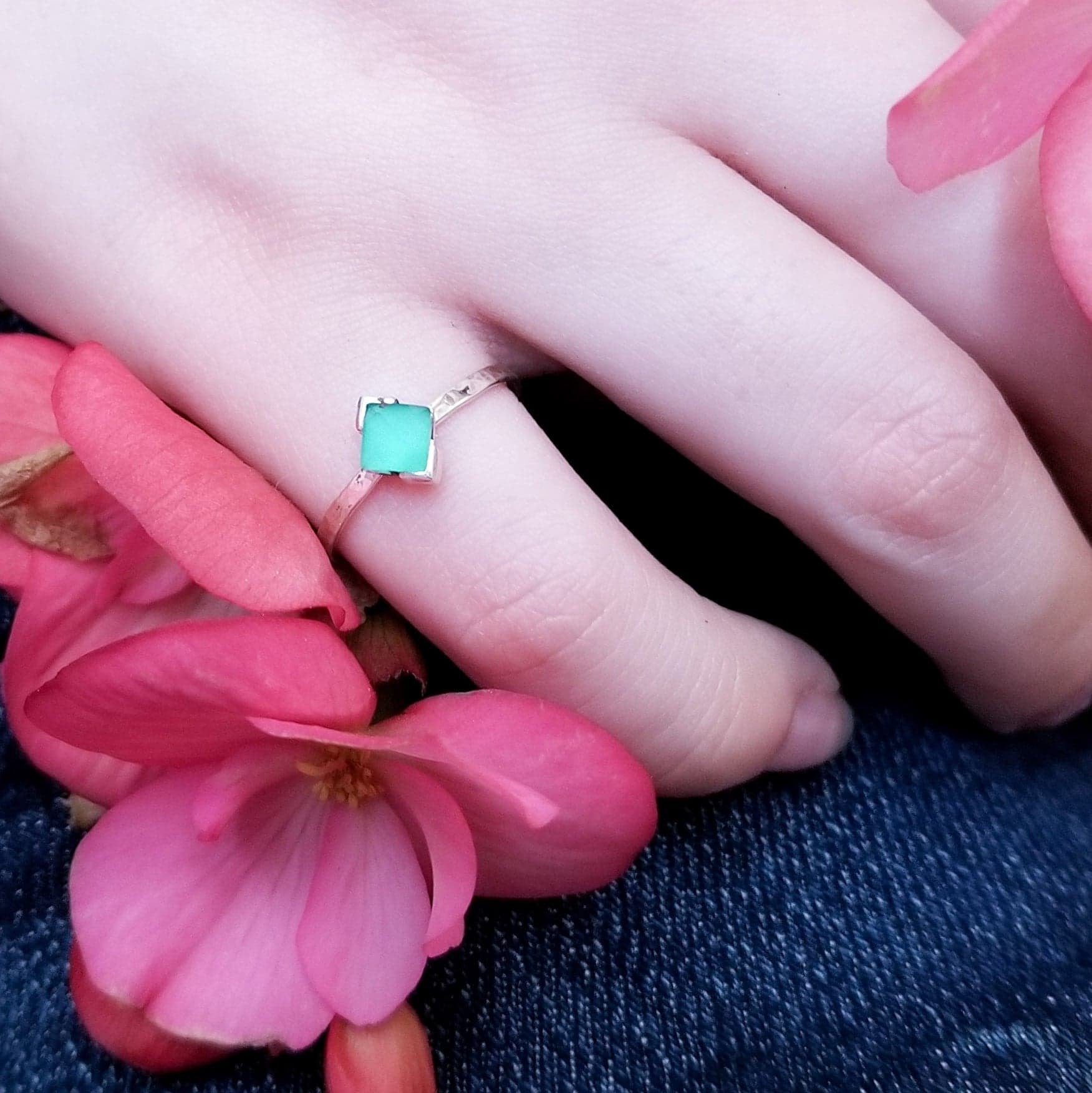 Faceted Green Onyx Ring-Ring-Inchoo Bijoux-Inchoo Bijoux