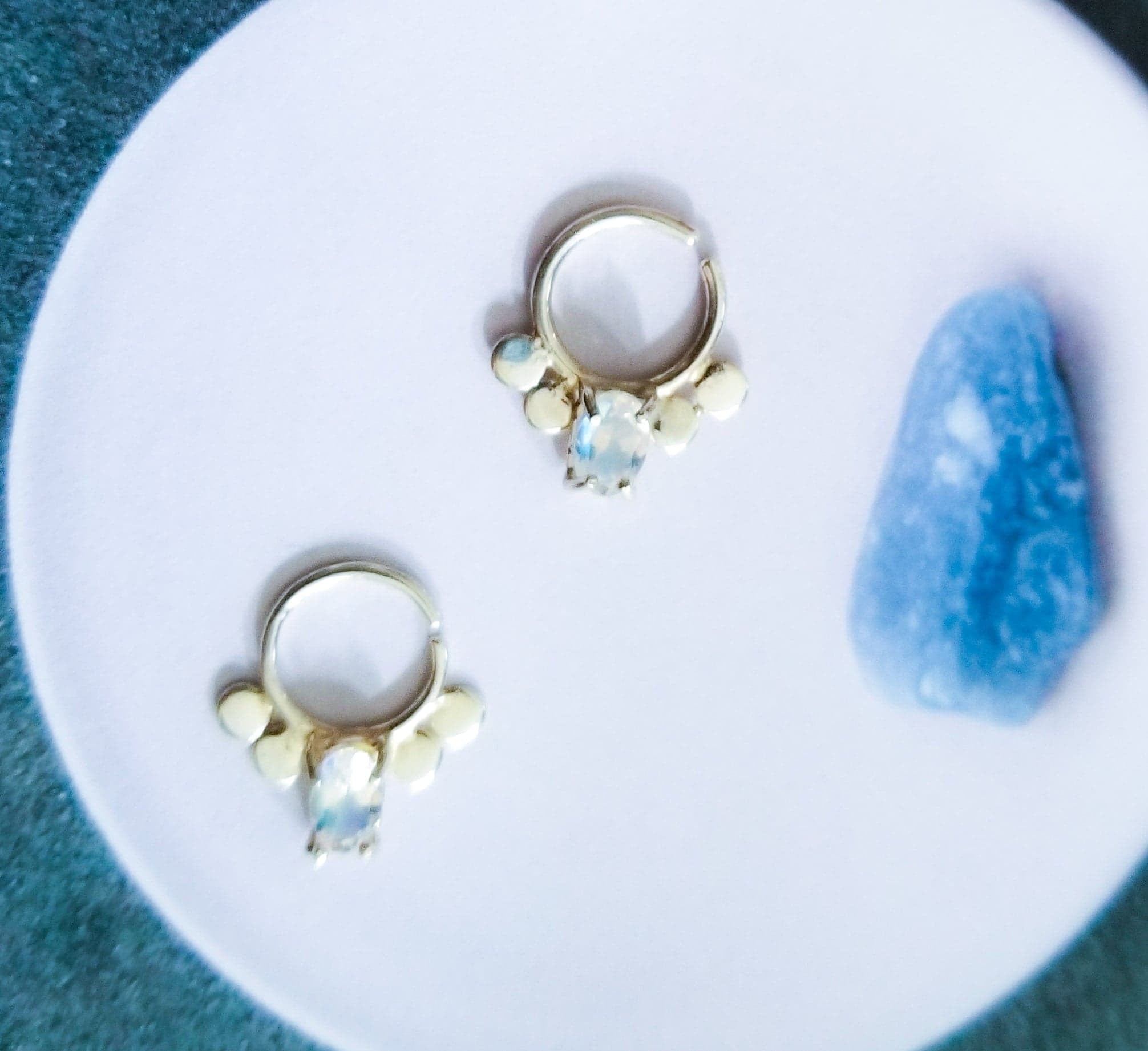 Rainbow Moonstone Statement Septum - Inchoo Bijoux