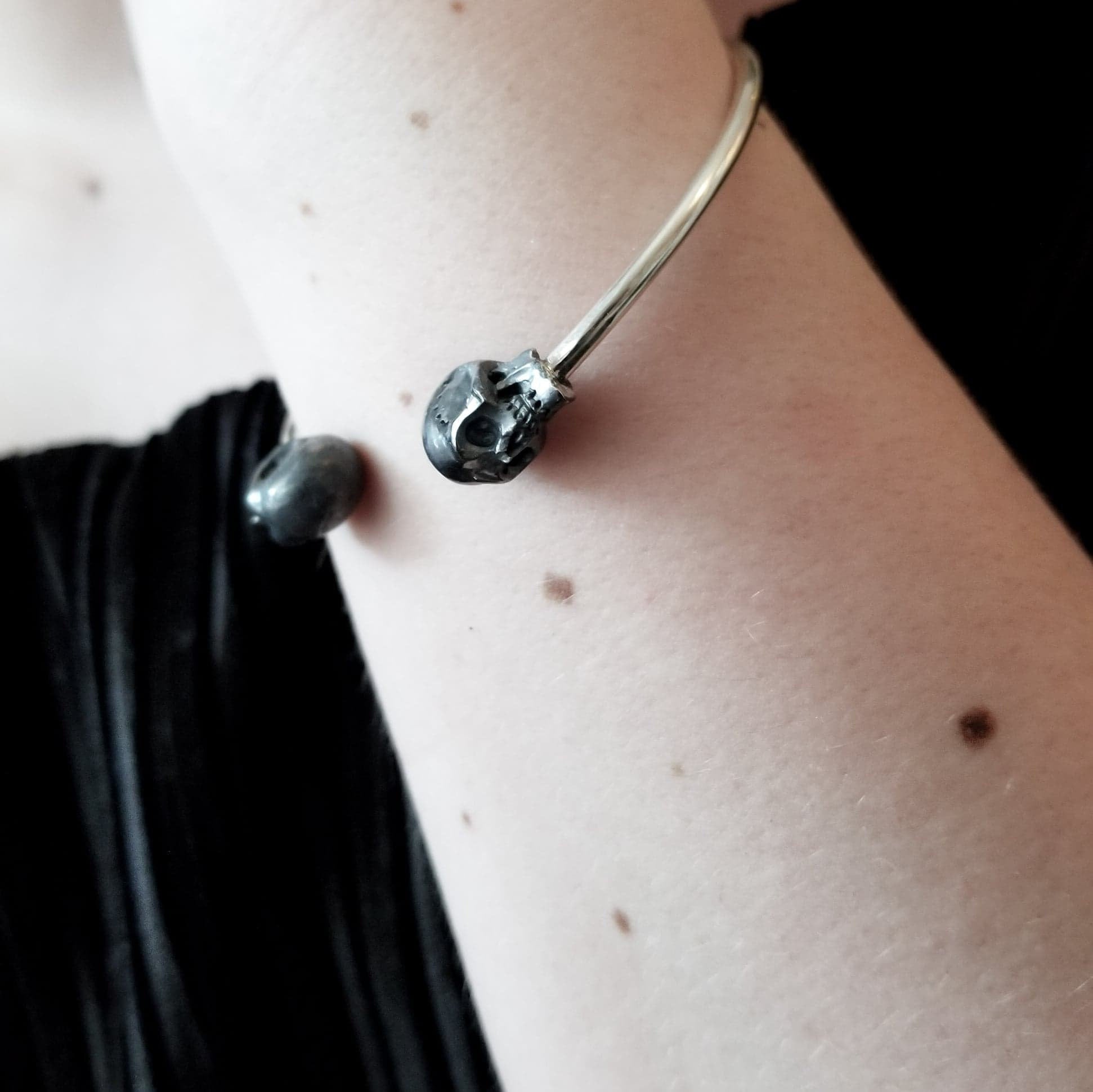 Mens Silver Skull Bracelet - Inchoo Bijoux