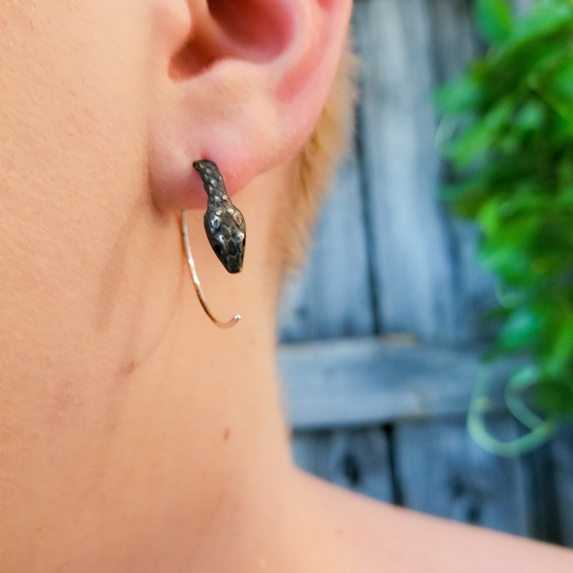 Snake Hoop Earrings-Earrings-Inchoo Bijoux-Inchoo Bijoux