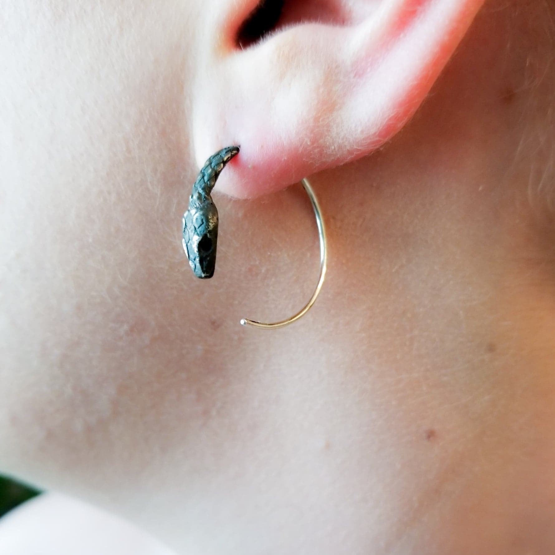 Snake Hoop Earrings-Earrings-Inchoo Bijoux-Inchoo Bijoux