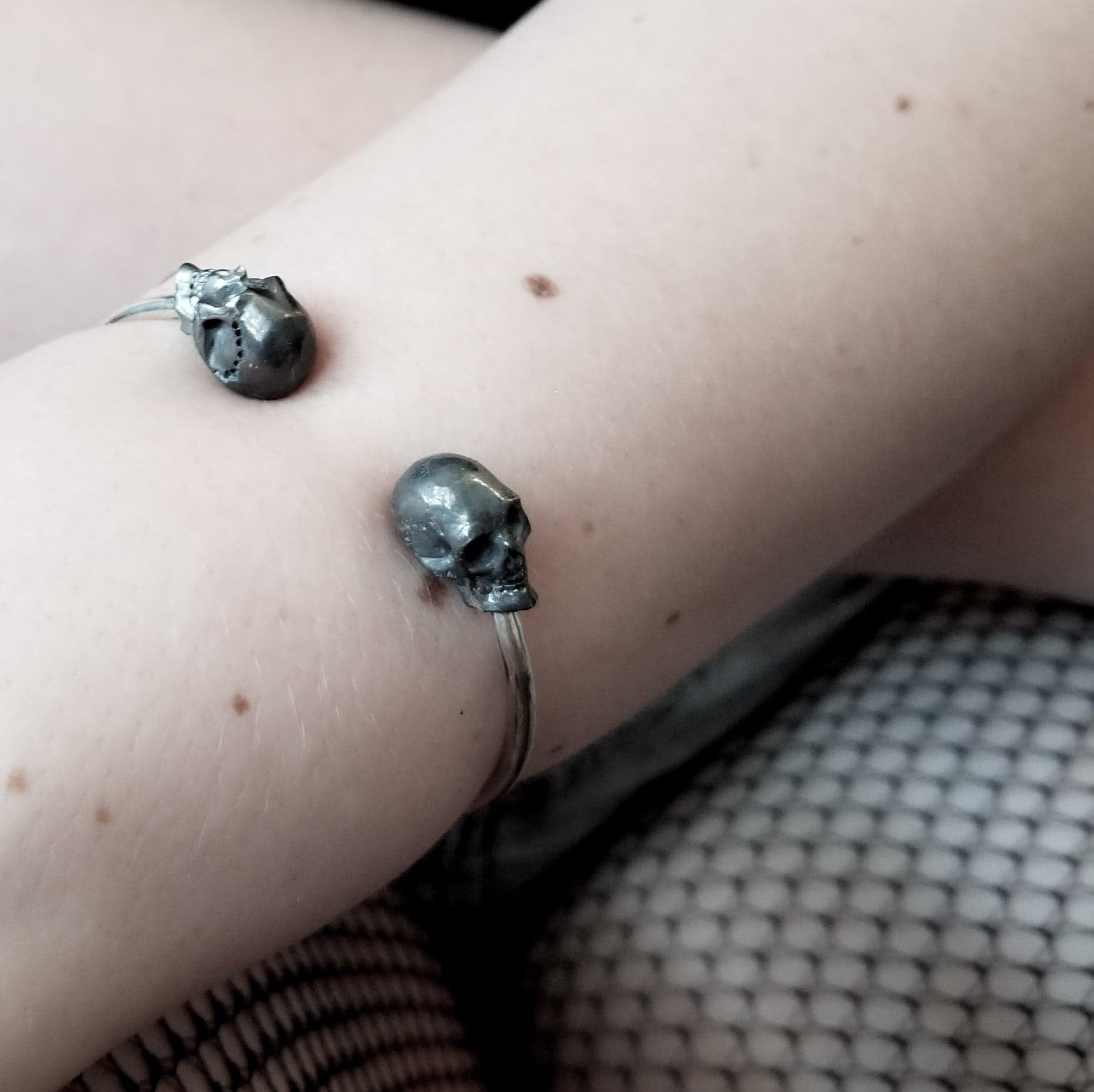 Mens Silver Skull Bracelet - Inchoo Bijoux
