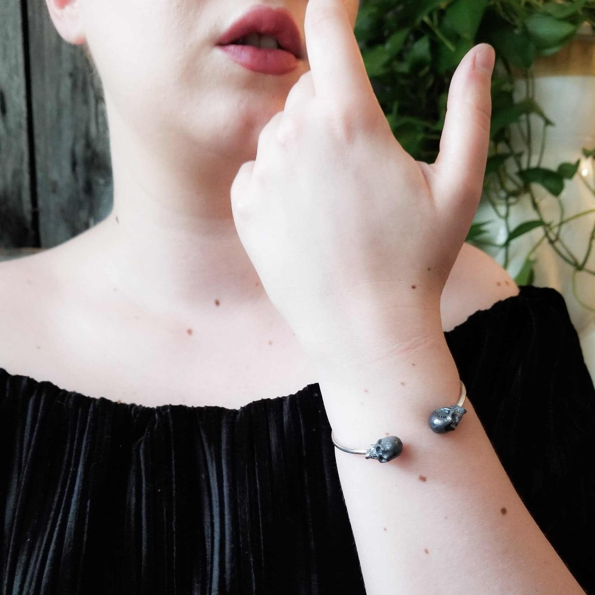 Mens Silver Skull Bracelet - Inchoo Bijoux