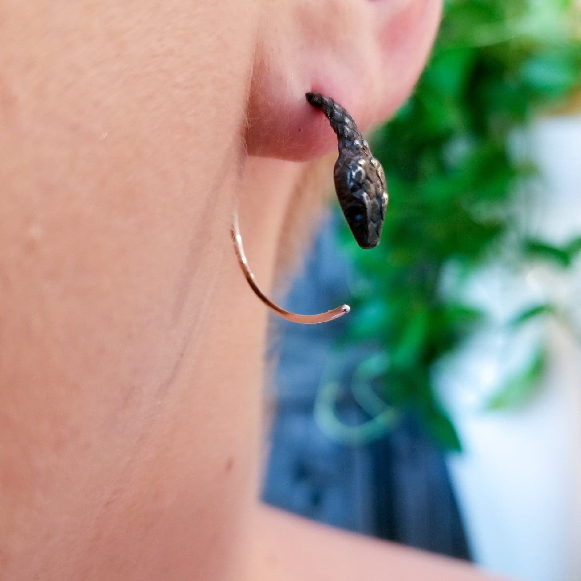 Snake Hoop Earrings-Earrings-Inchoo Bijoux-Inchoo Bijoux