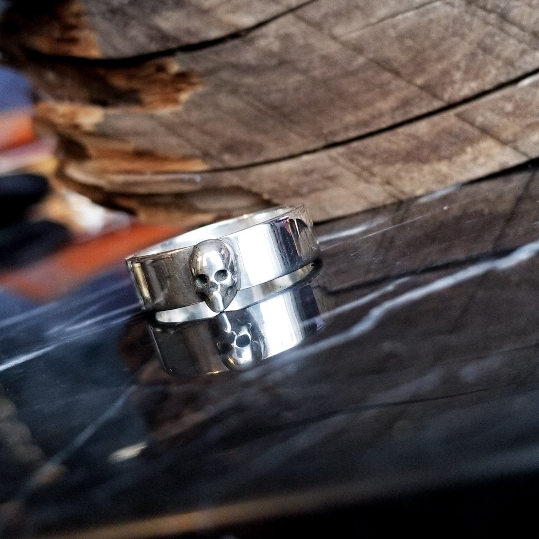 Silver Small Skull Ring Band - Inchoo Bijoux