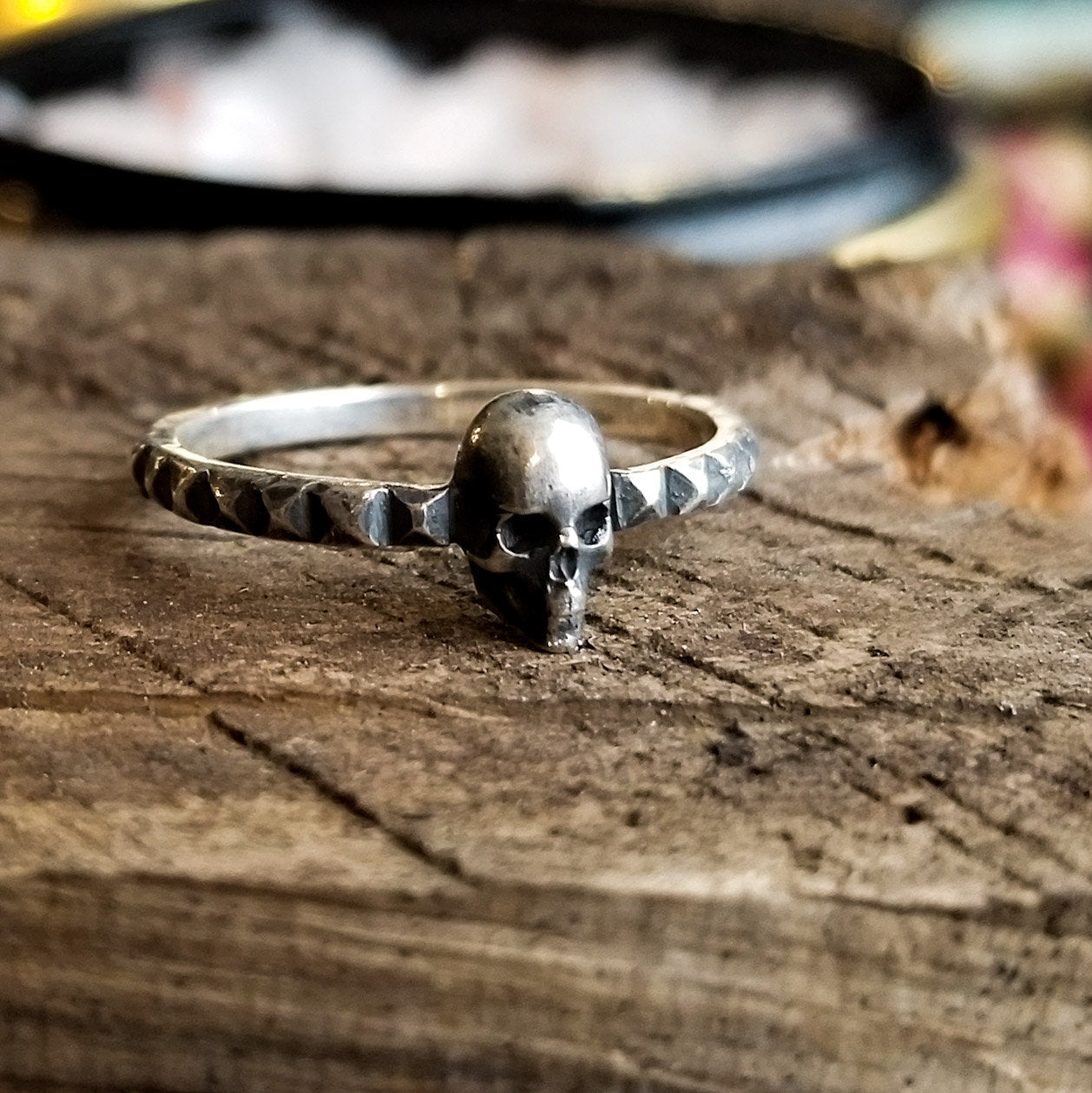 Studded Skull Ring-Ring-Inchoo Bijoux-Inchoo Bijoux