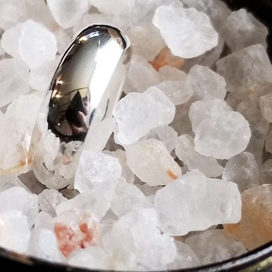Simple Wide Half Round Mens Ring - Inchoo Bijoux