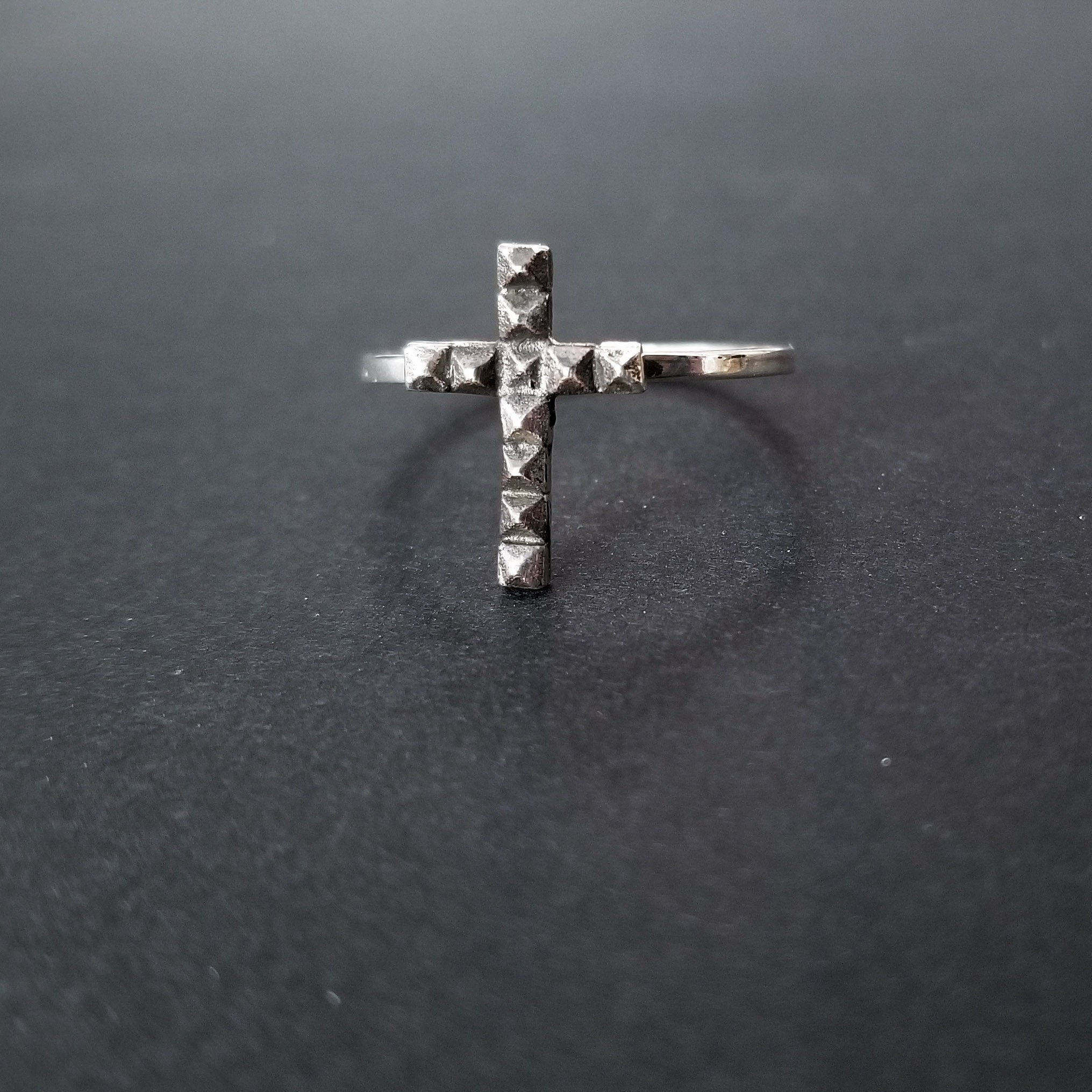 Tiny Studded Cross Ring-Ring-Inchoo Bijoux-Inchoo Bijoux