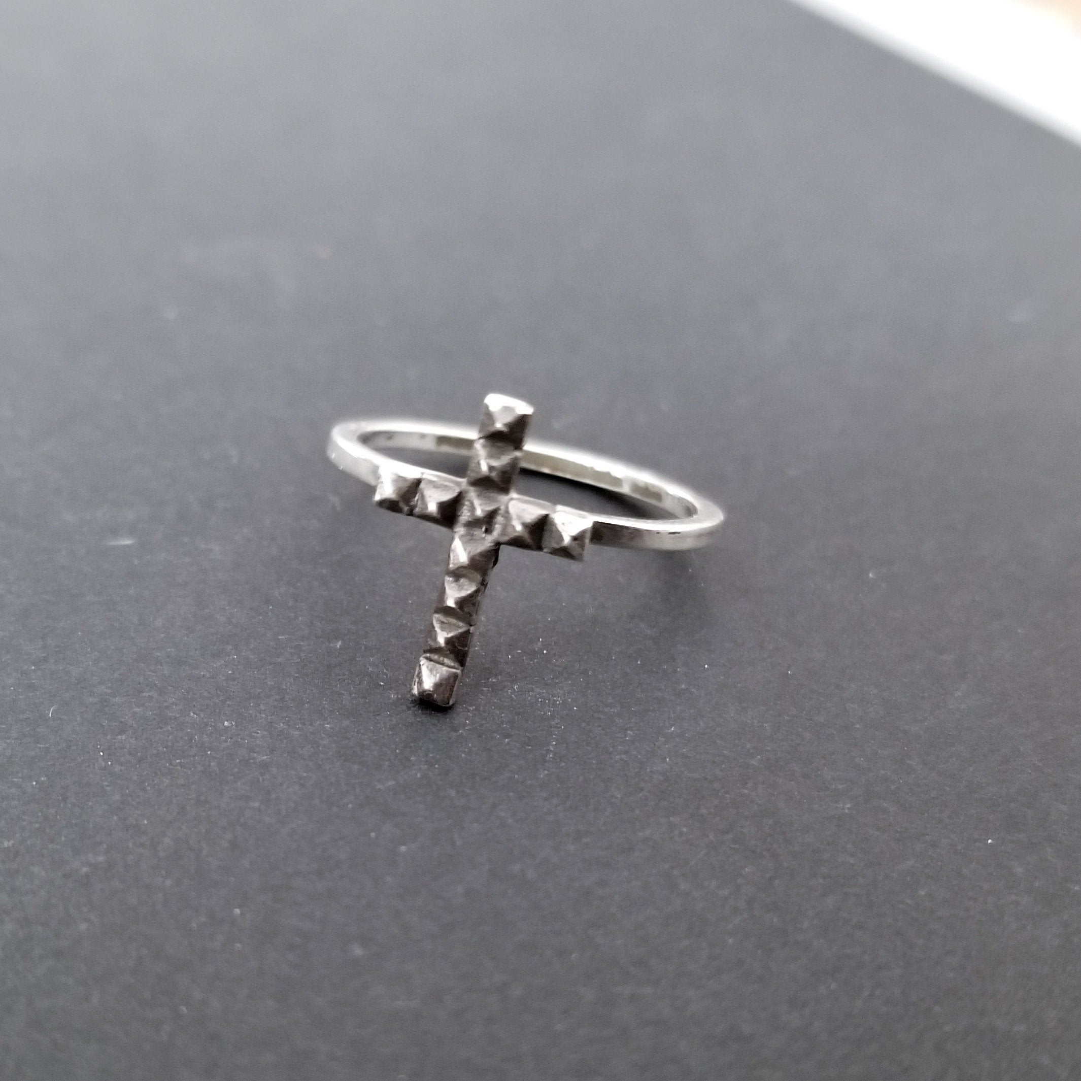 Tiny Studded Cross Ring-Ring-Inchoo Bijoux-Inchoo Bijoux
