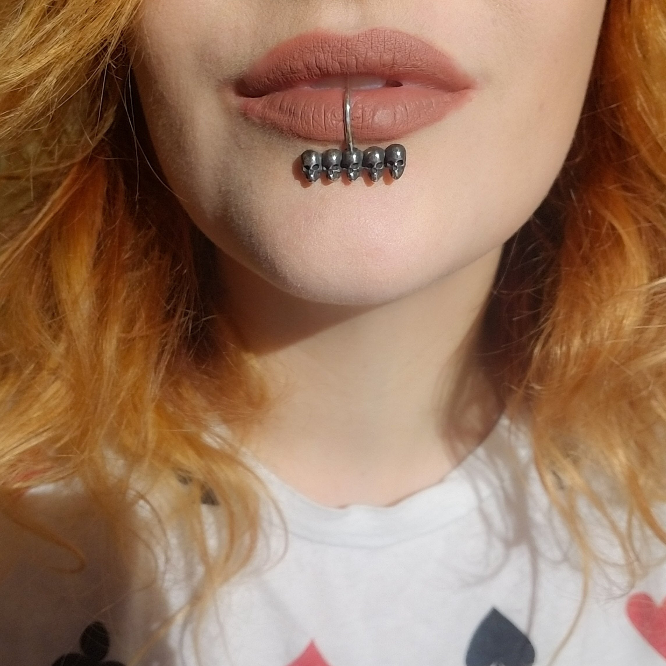 Goth Skull Fake Lip Ring - Inchoo Bijoux