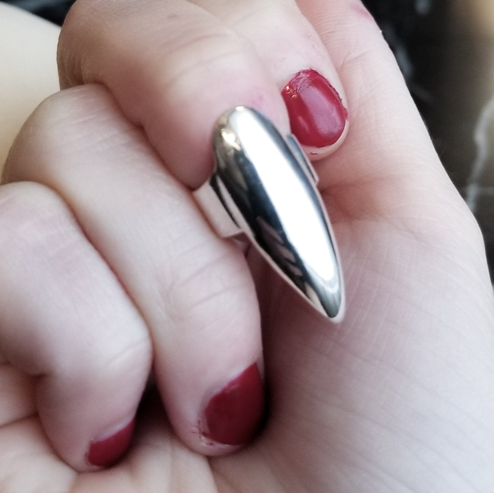 Silver Claw Stiletto Nail - Inchoo Bijoux