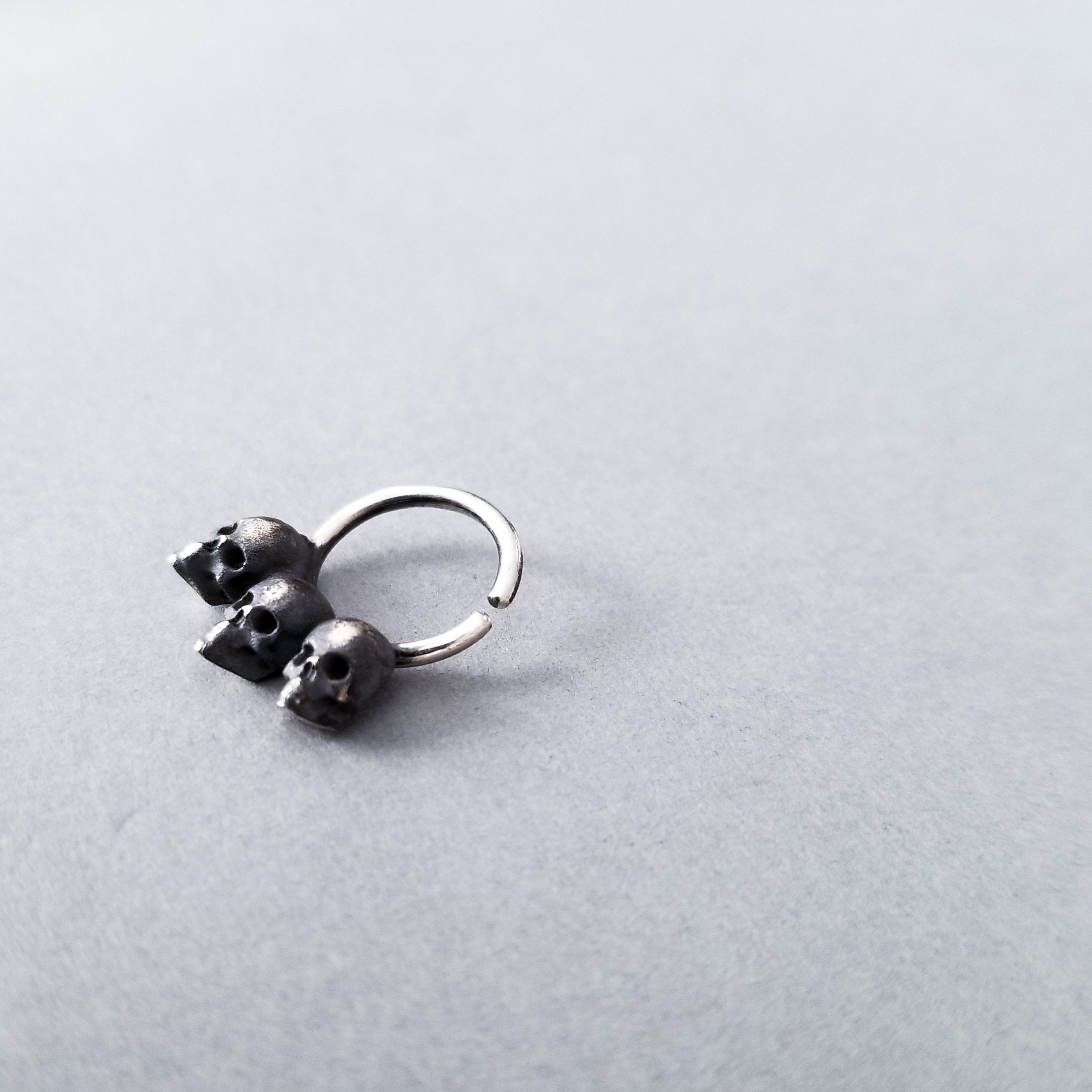 3 Skull Silver Septum - Inchoo Bijoux