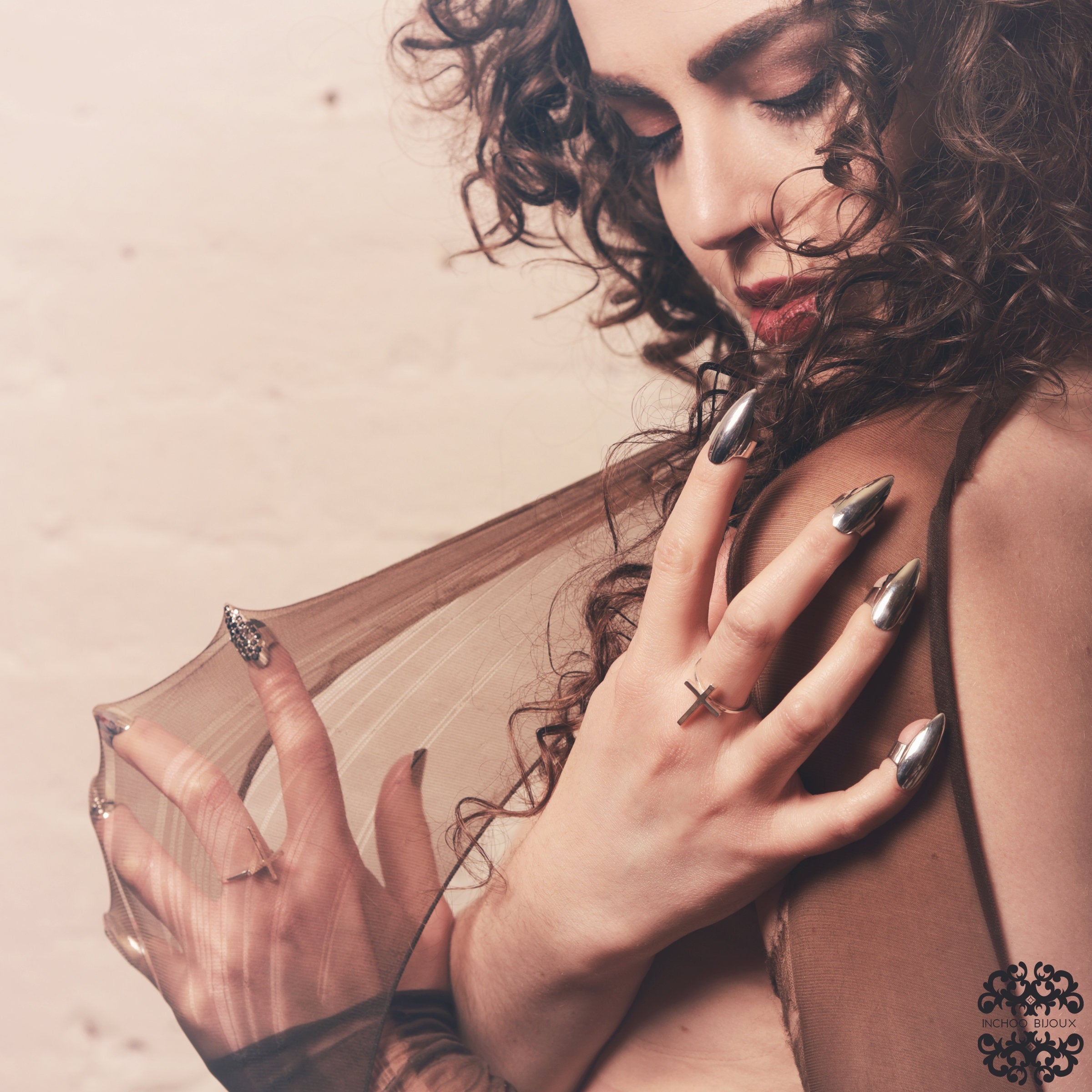 Big Shiny Simple Cross Ring - Inchoo Bijoux