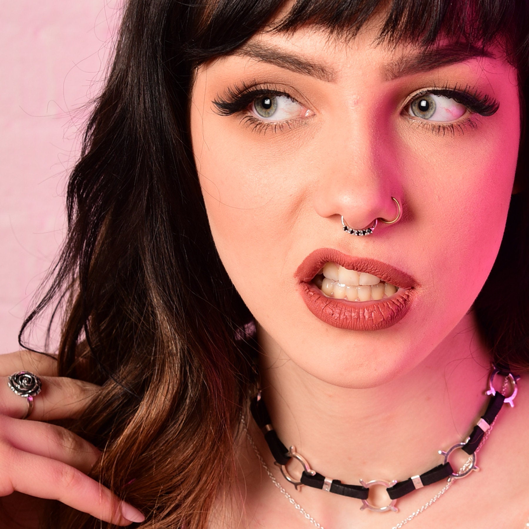 5 Black Cz Silver Nose Ring - Inchoo Bijoux