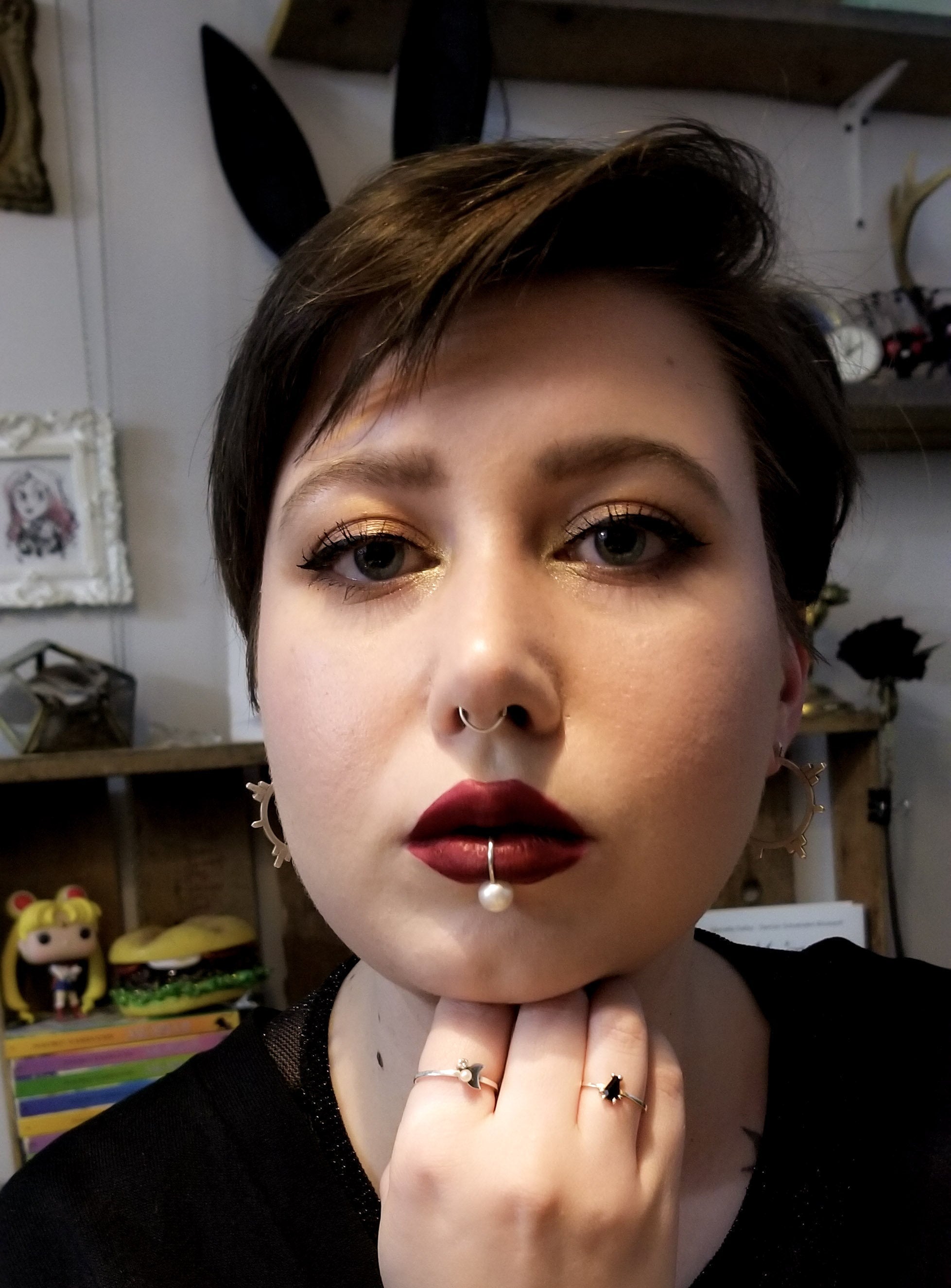 Pearl Fake Lip Ring - Inchoo Bijoux