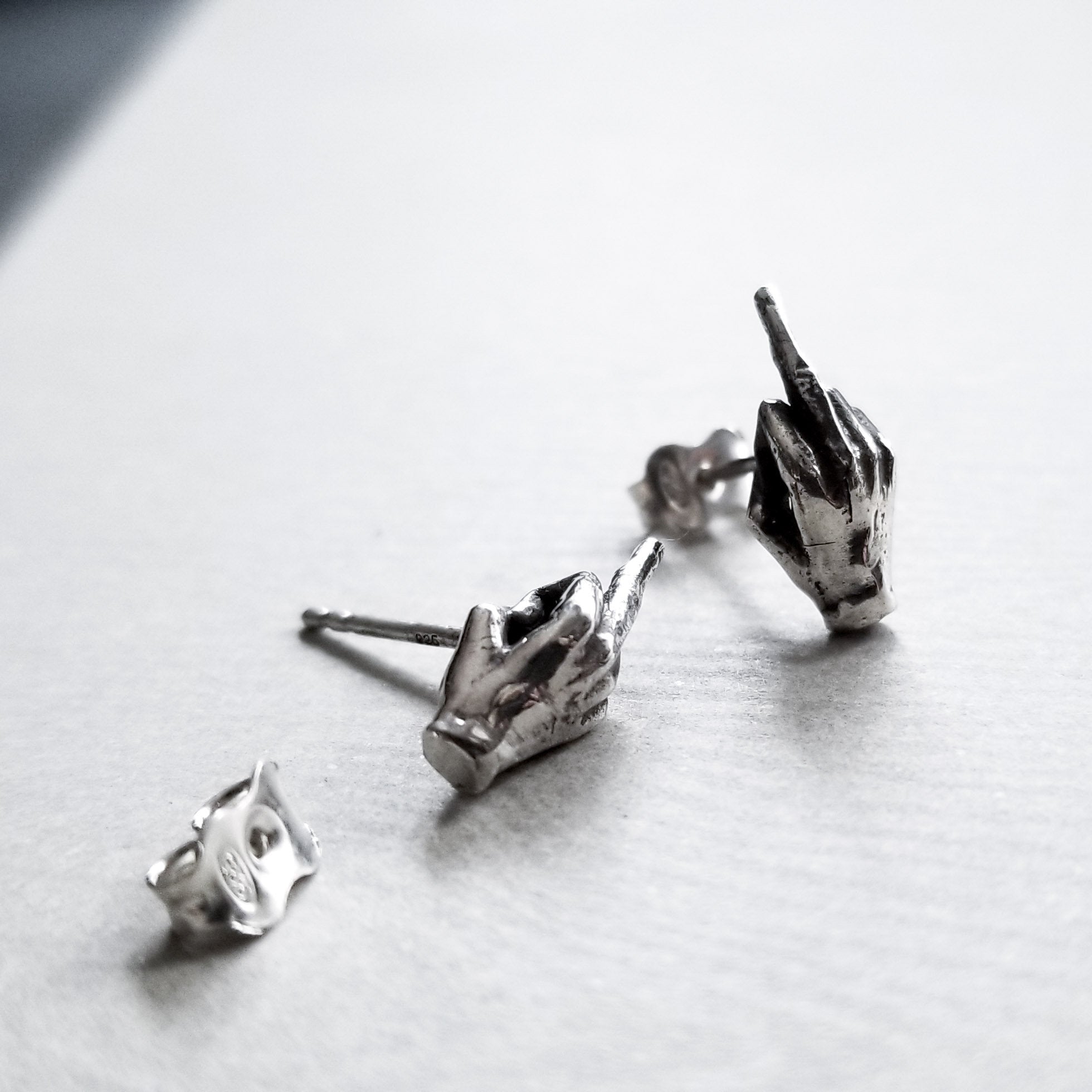 Middle Finger F**k You Earrings - Inchoo Bijoux