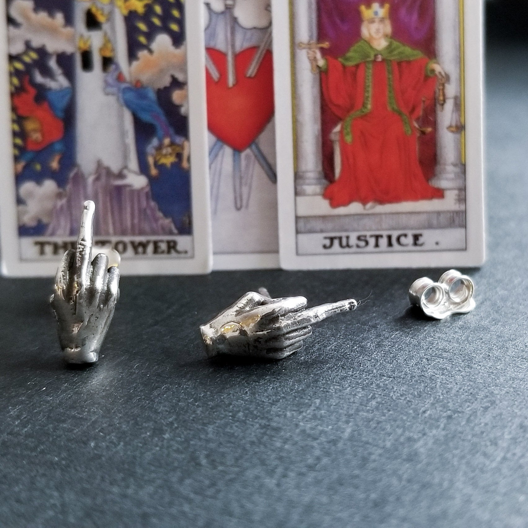 Middle Finger F**k You Earrings - Inchoo Bijoux