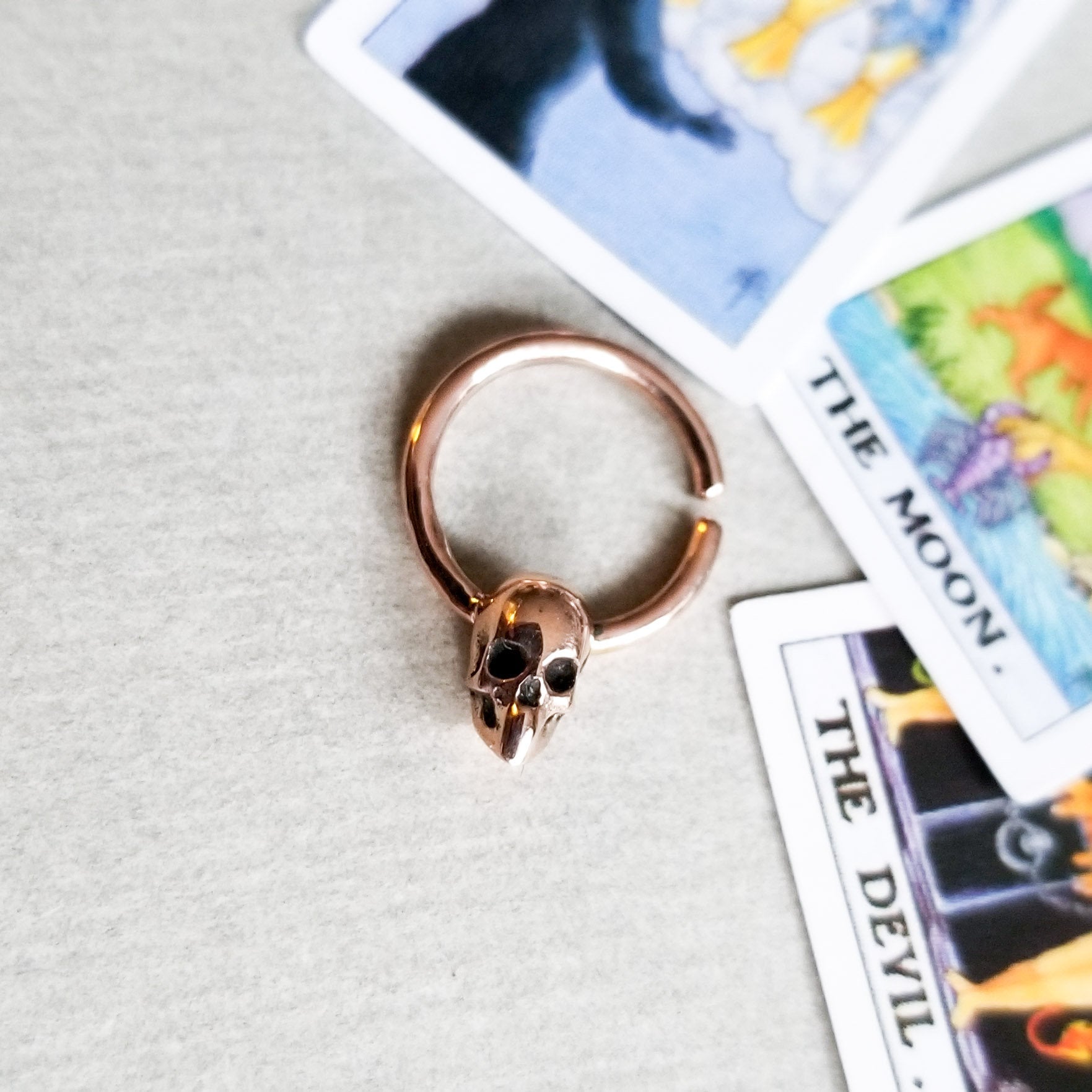 Rose Gold Skull Septum 14K - Inchoo Bijoux
