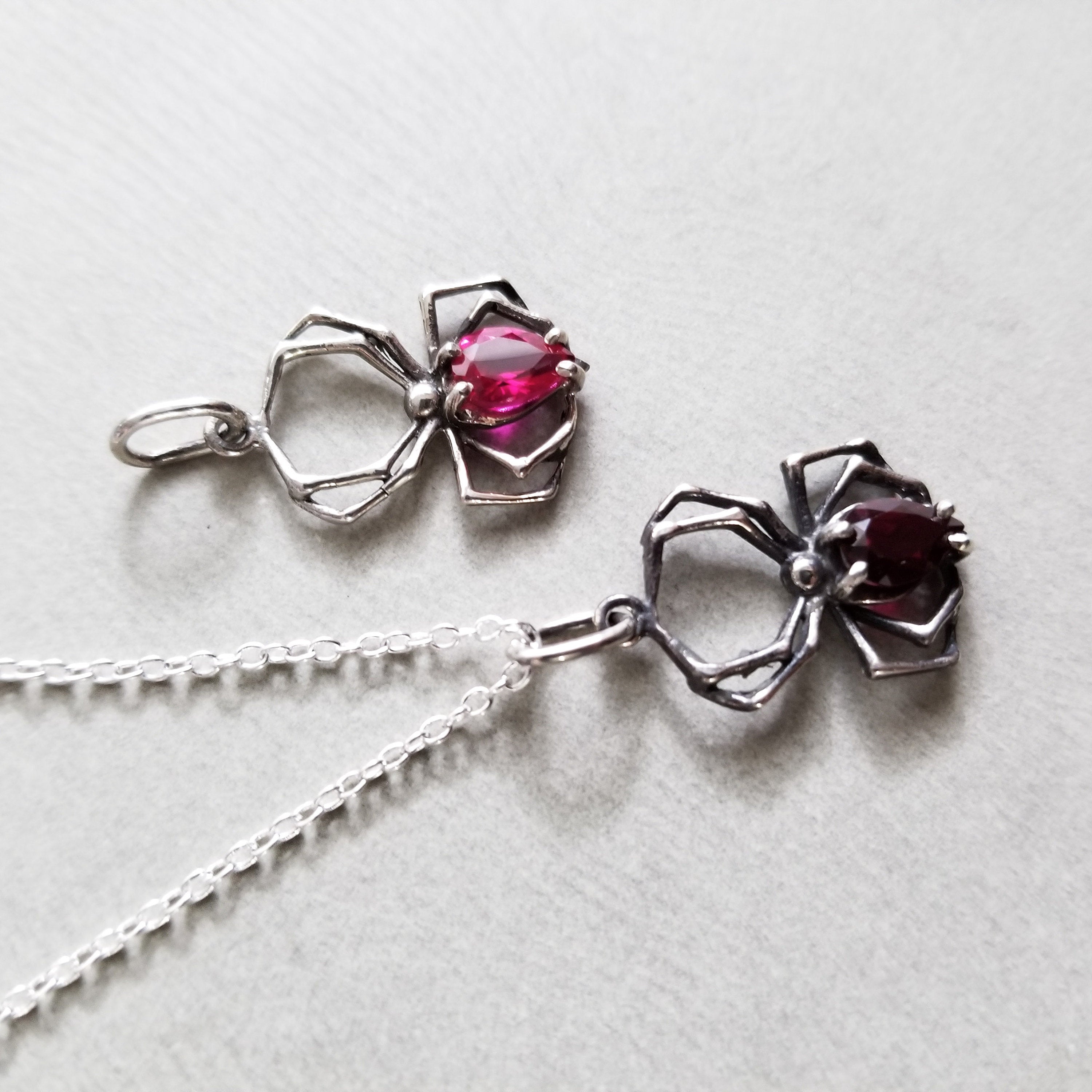 Blood Red Spider Pendant - Inchoo Bijoux