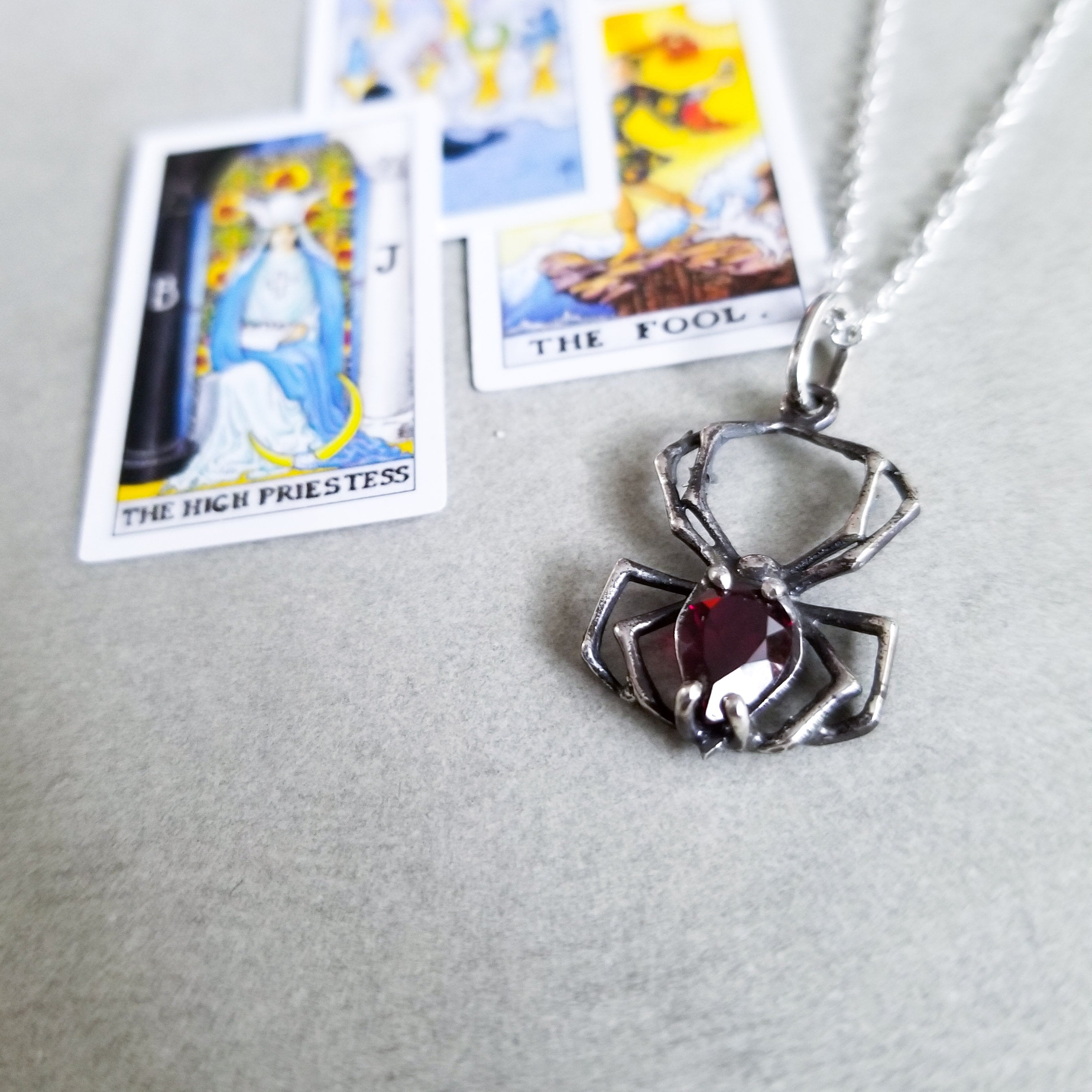 Blood Red Spider Pendant - Inchoo Bijoux