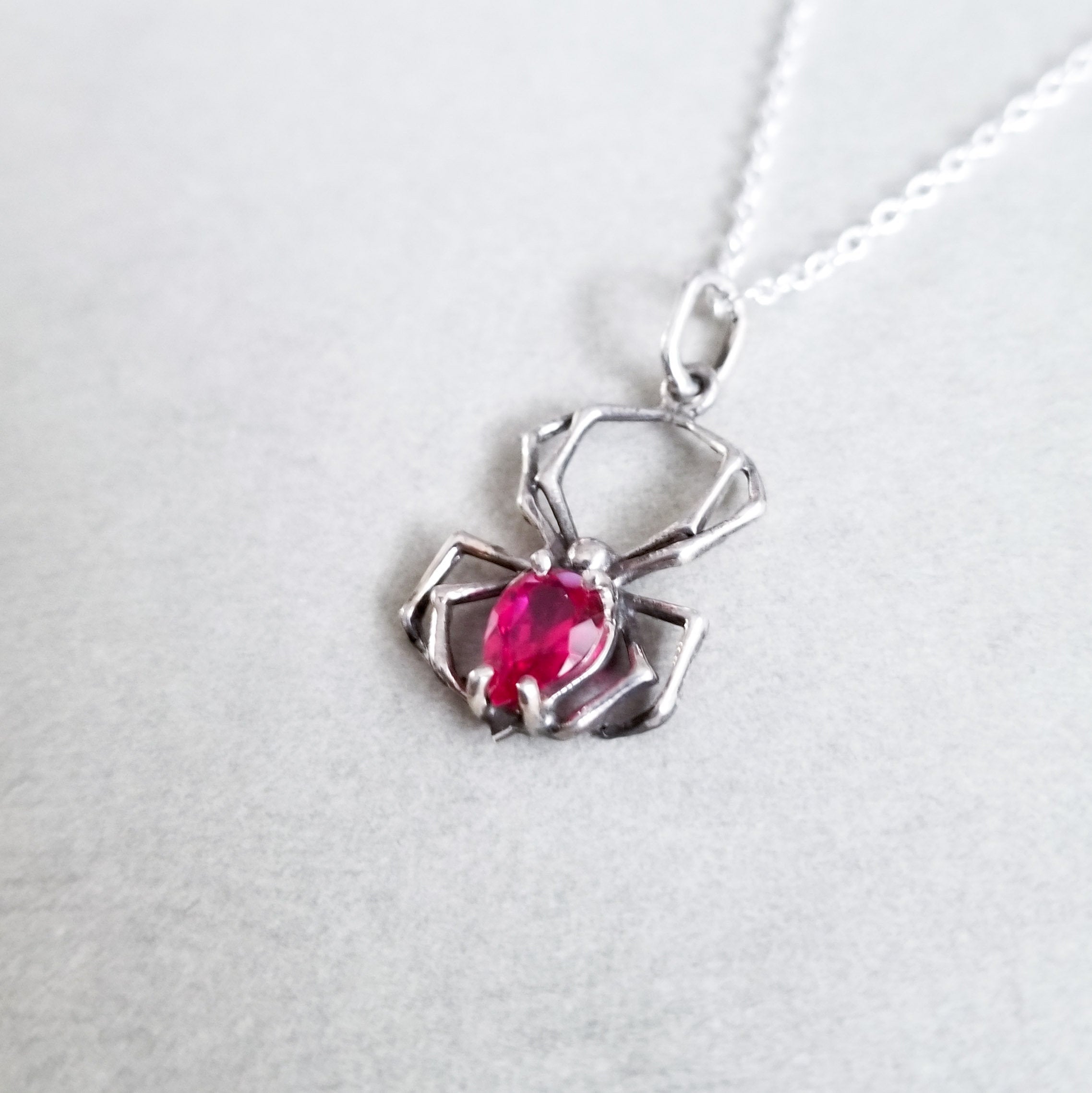 Radiant Red Spider Pendant - Inchoo Bijoux