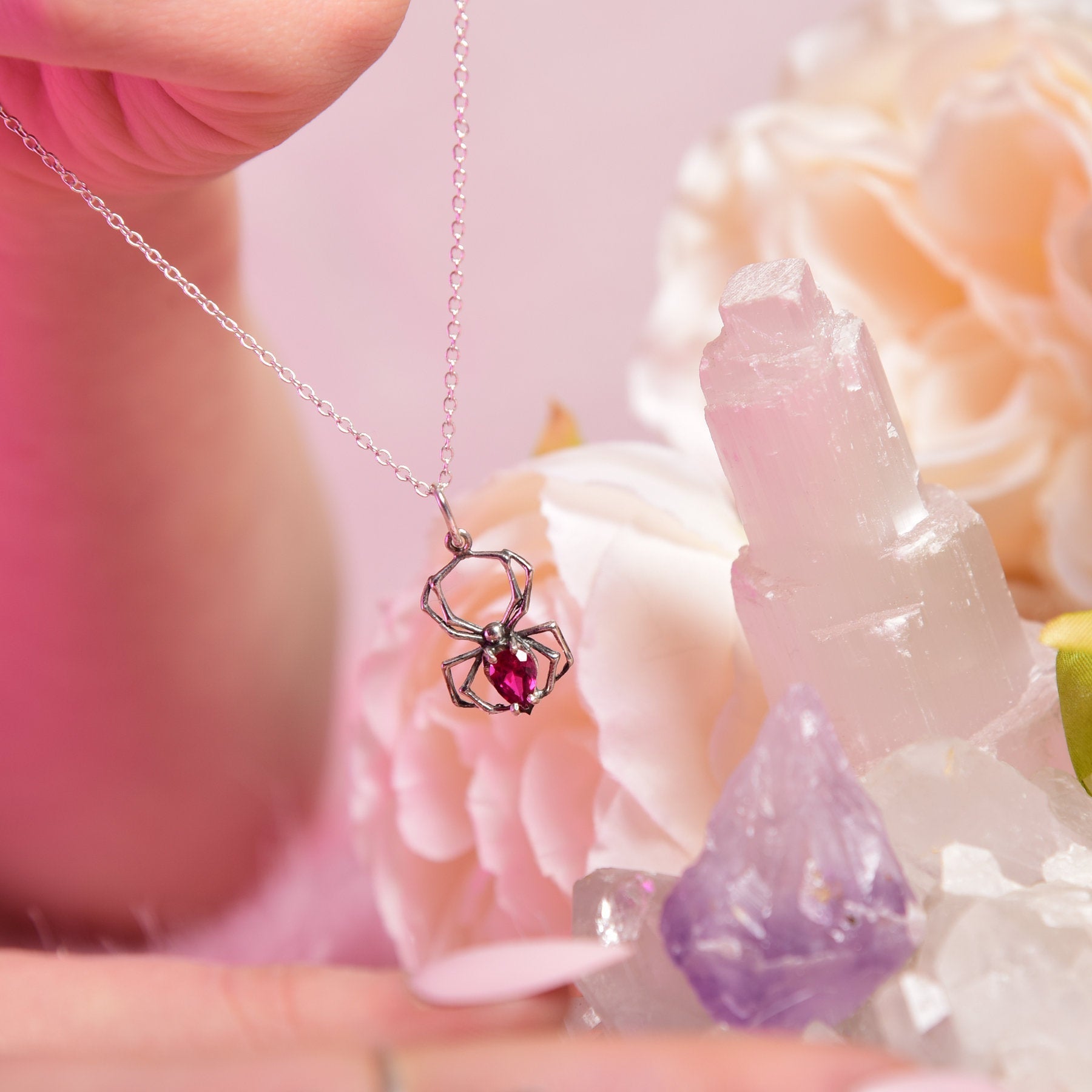 Radiant Red Spider Pendant - Inchoo Bijoux