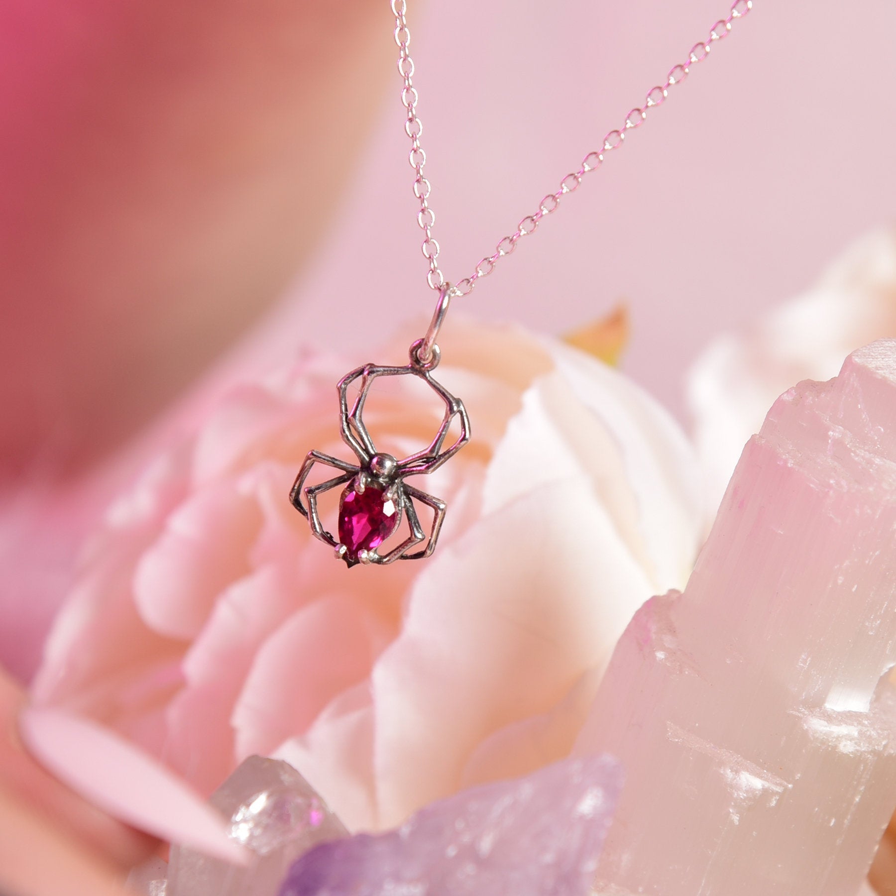 Radiant Red Spider Pendant - Inchoo Bijoux