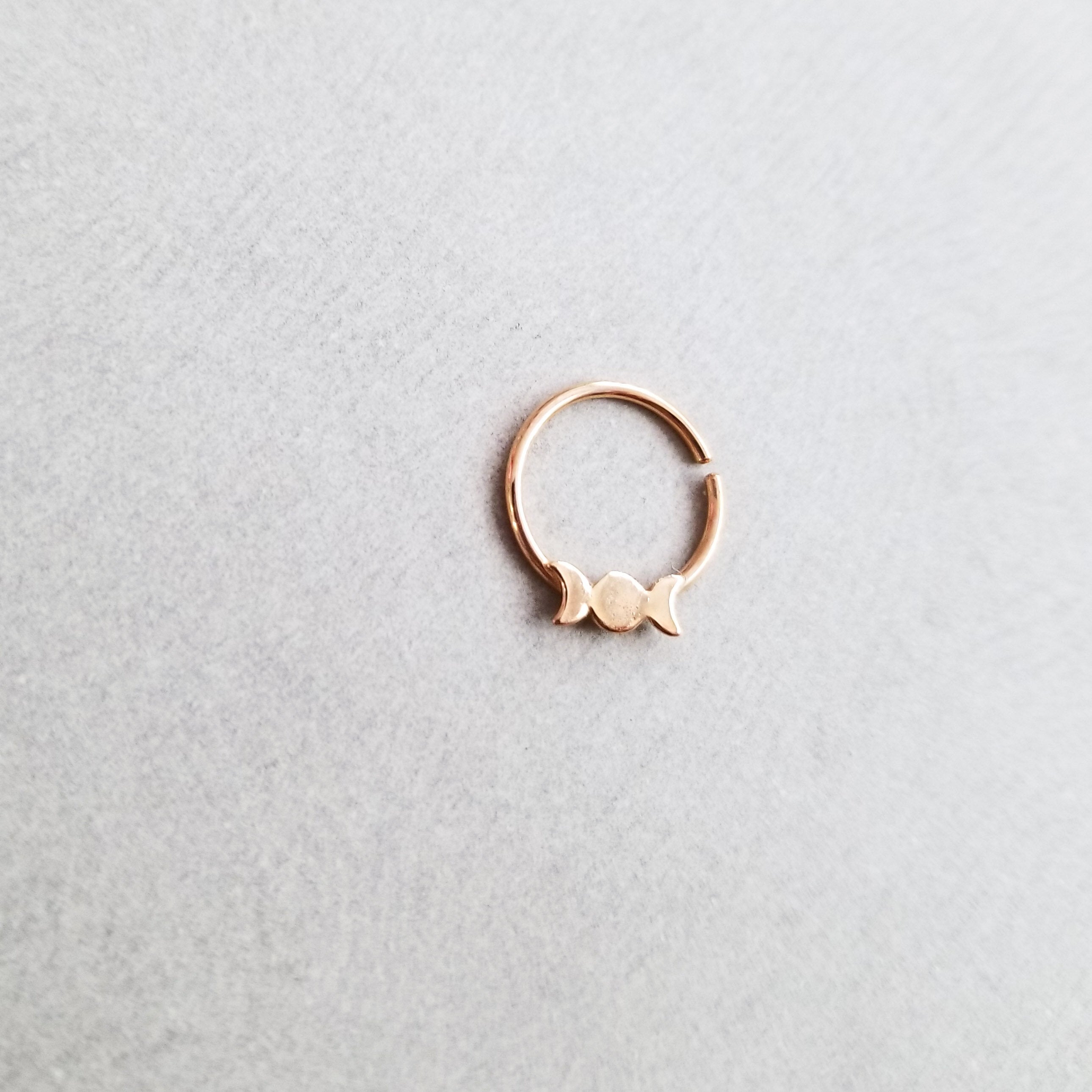 Rose Gold Moon Phase Septum 14K - Inchoo Bijoux