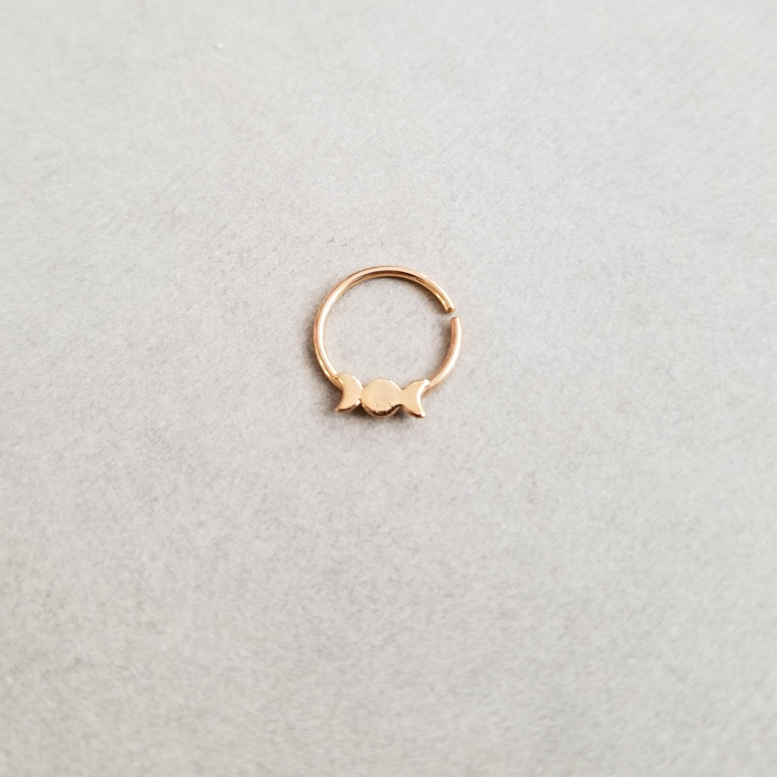Rose Gold Moon Phase Septum 14K - Inchoo Bijoux