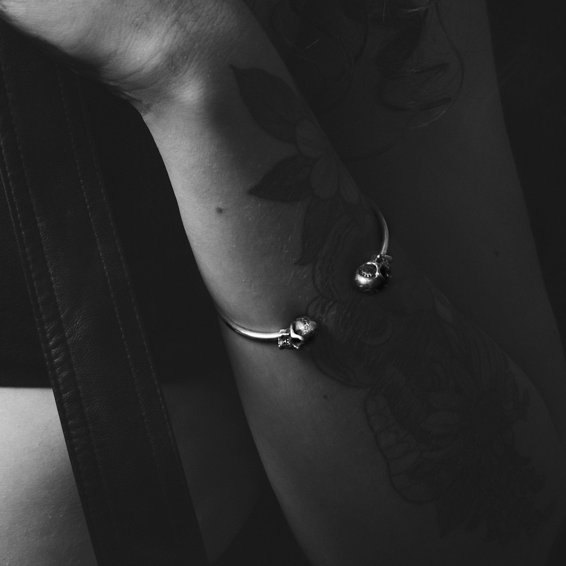 Mens Silver Skull Bracelet - Inchoo Bijoux