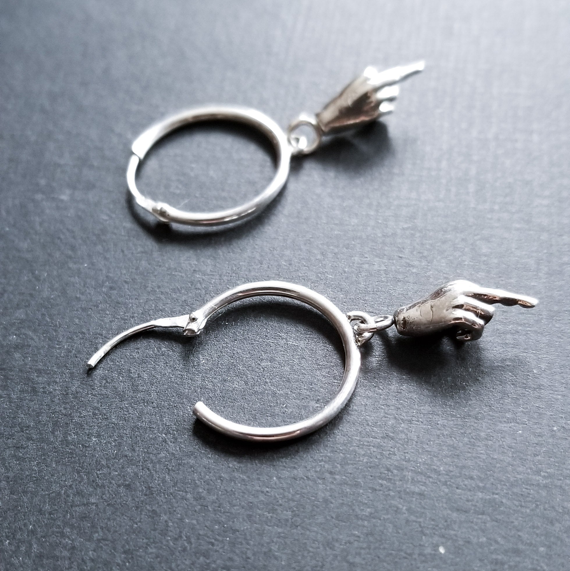 Middle Finger Hoop Earrings - Inchoo Bijoux