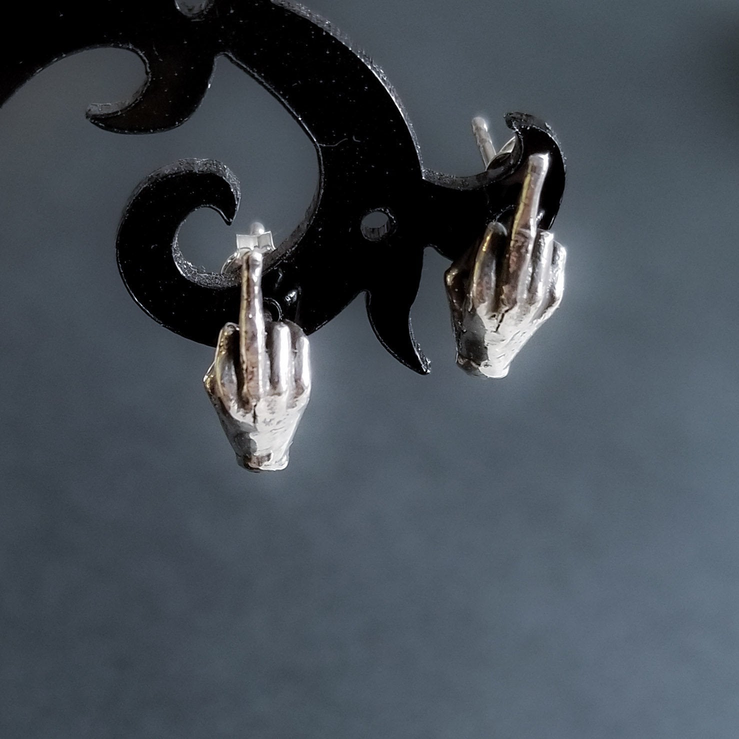 Middle Finger F**k You Earrings - Inchoo Bijoux