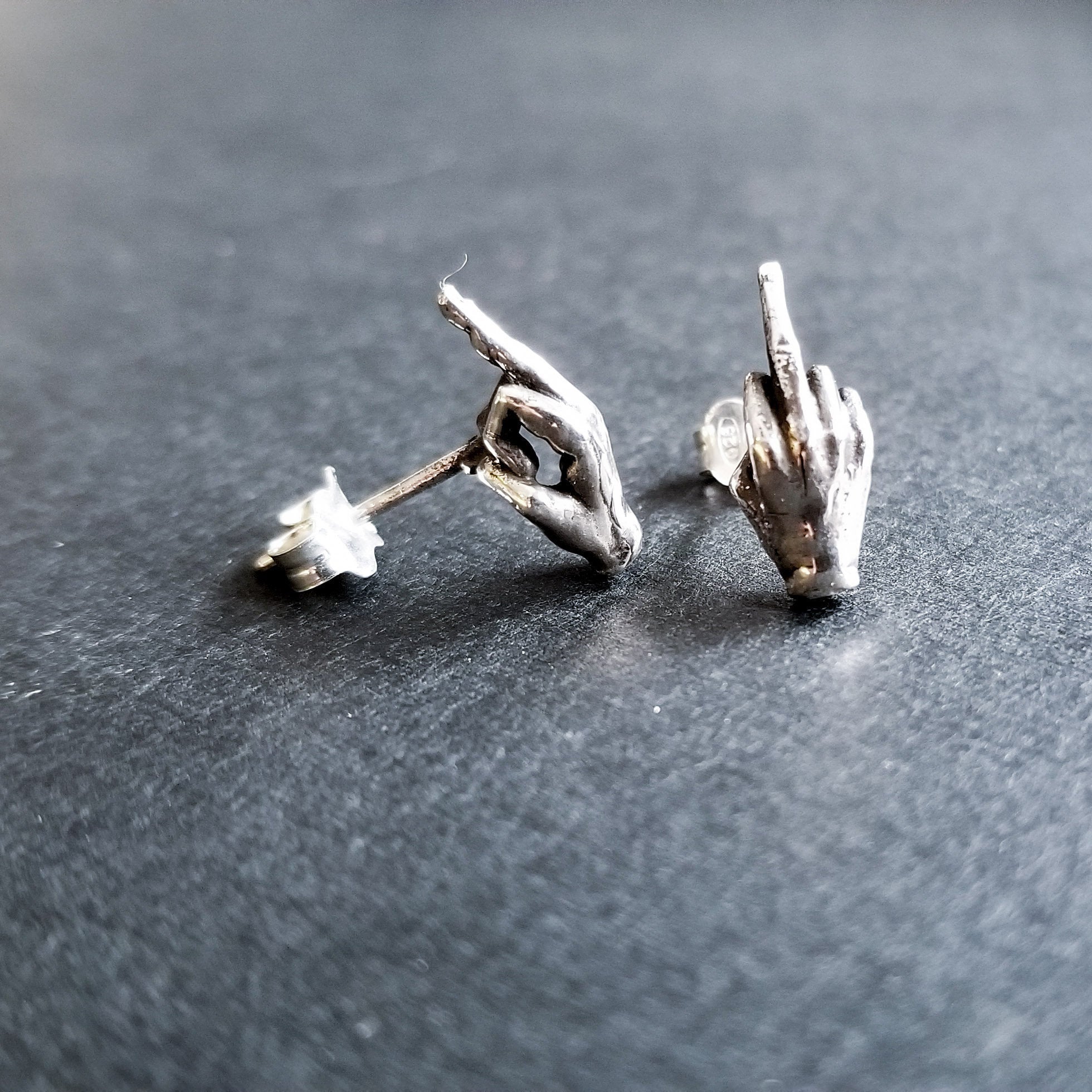 Middle Finger F**k You Earrings - Inchoo Bijoux