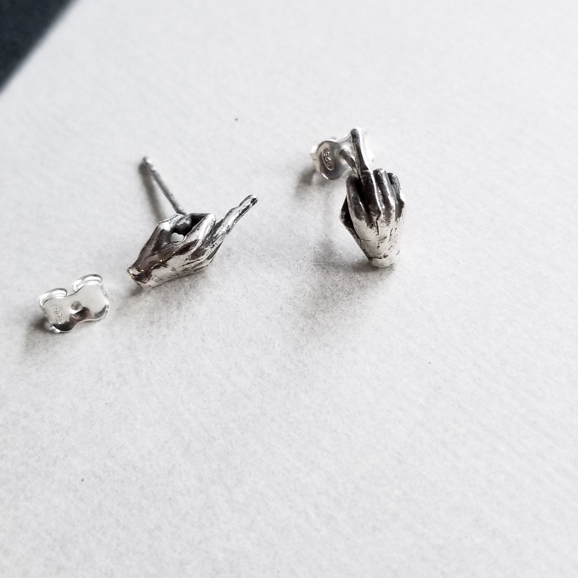 Middle Finger F**k You Earrings - Inchoo Bijoux