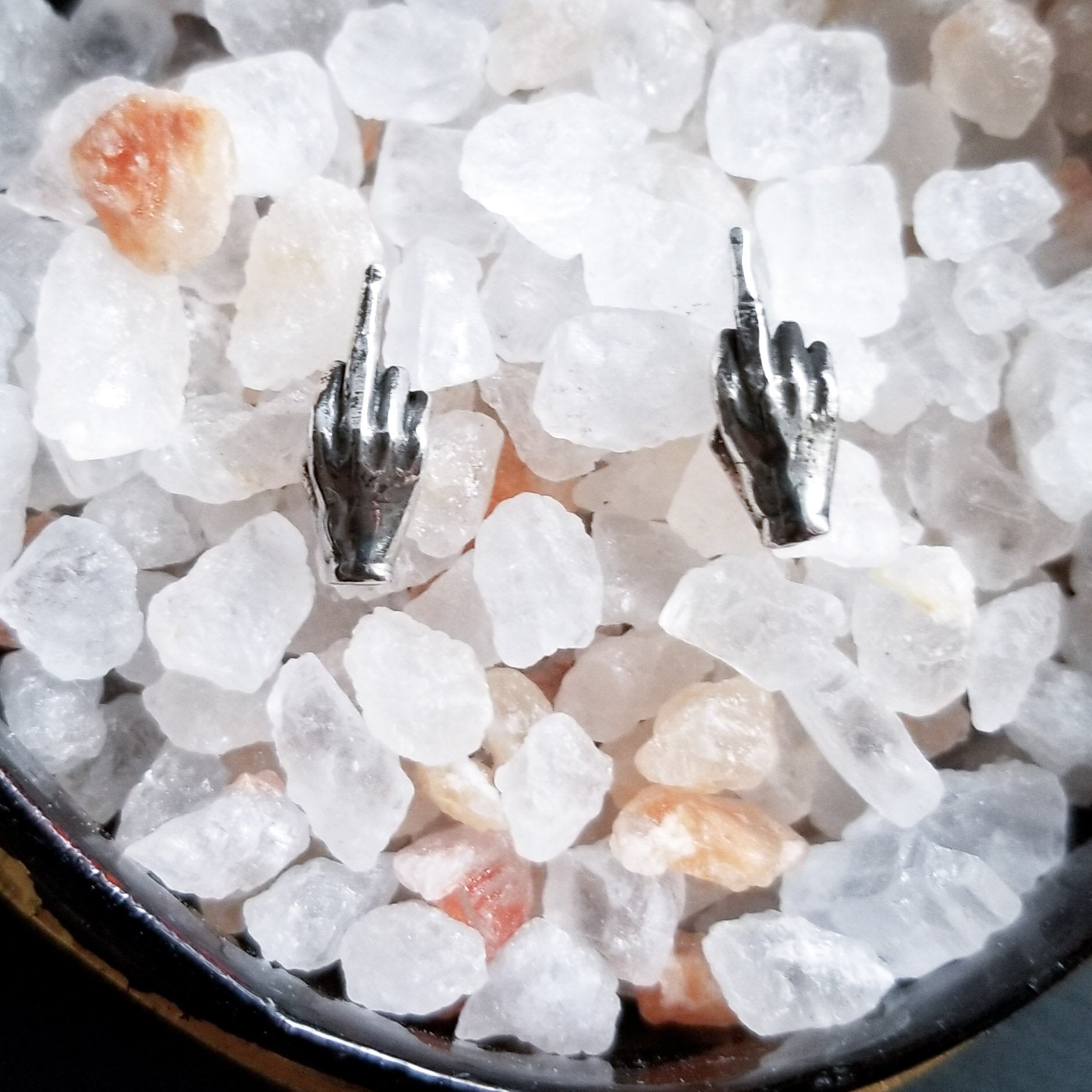 Middle Finger F**k You Earrings - Inchoo Bijoux