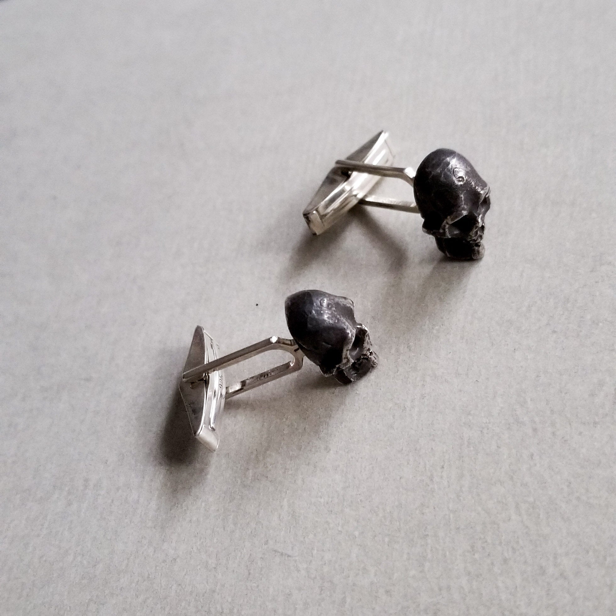 Sterling Silver Skull Cufflinks - Inchoo Bijoux