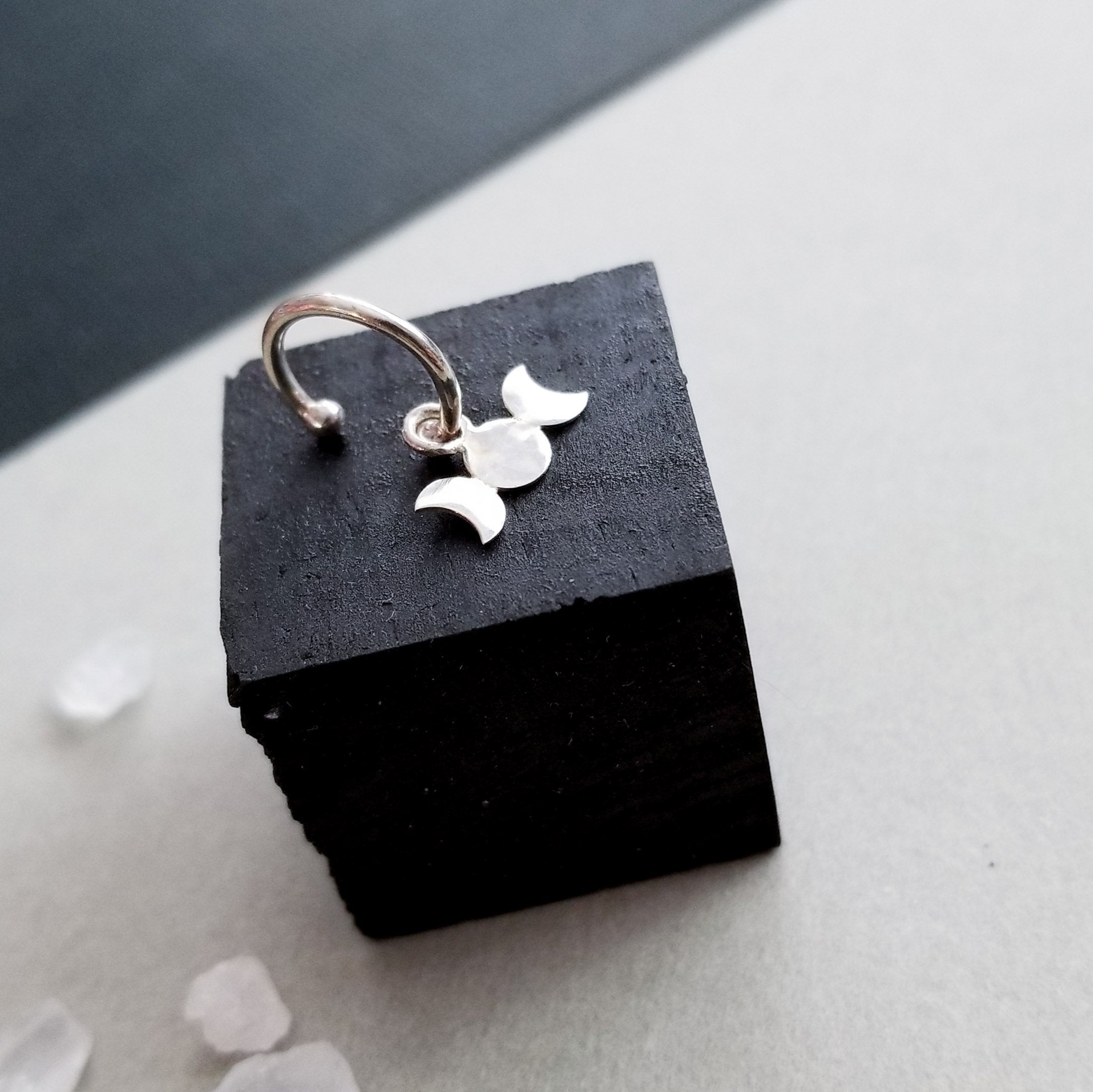 Moon Phase Dangling Lip Ring-Lip Ring-Inchoo Bijoux-Inchoo Bijoux