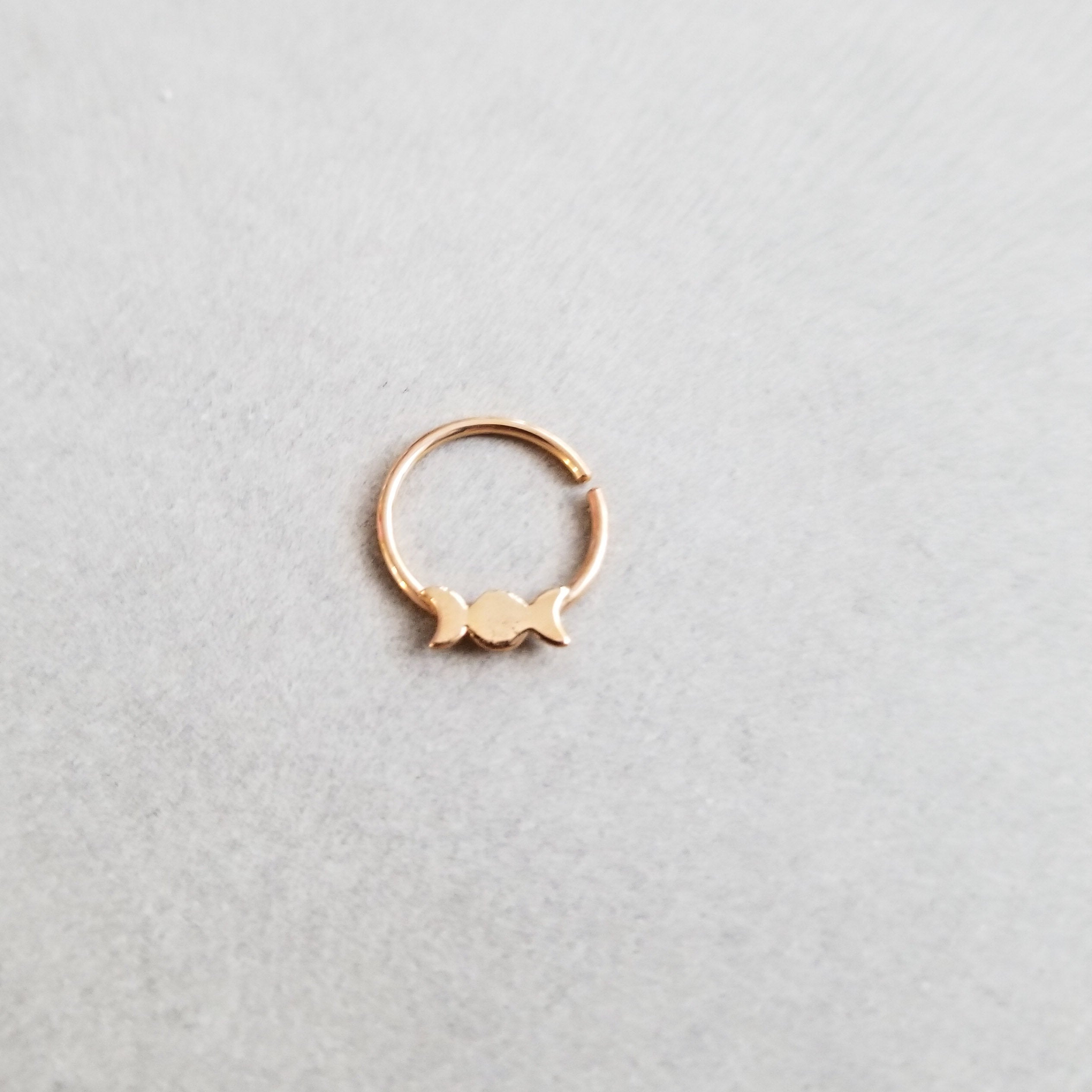 Rose Gold Moon Phase Septum 14K - Inchoo Bijoux