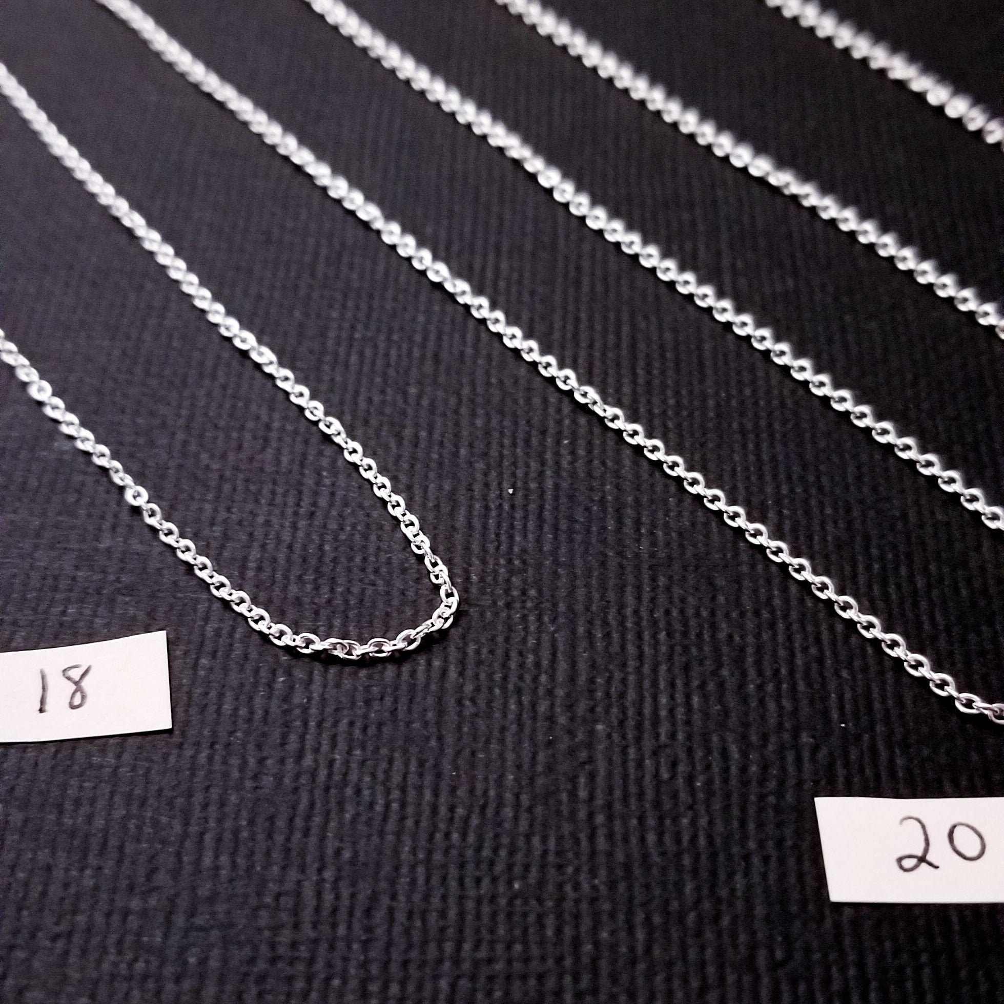 Sterling Silver 1mm Cable Style Chain - Inchoo Bijoux