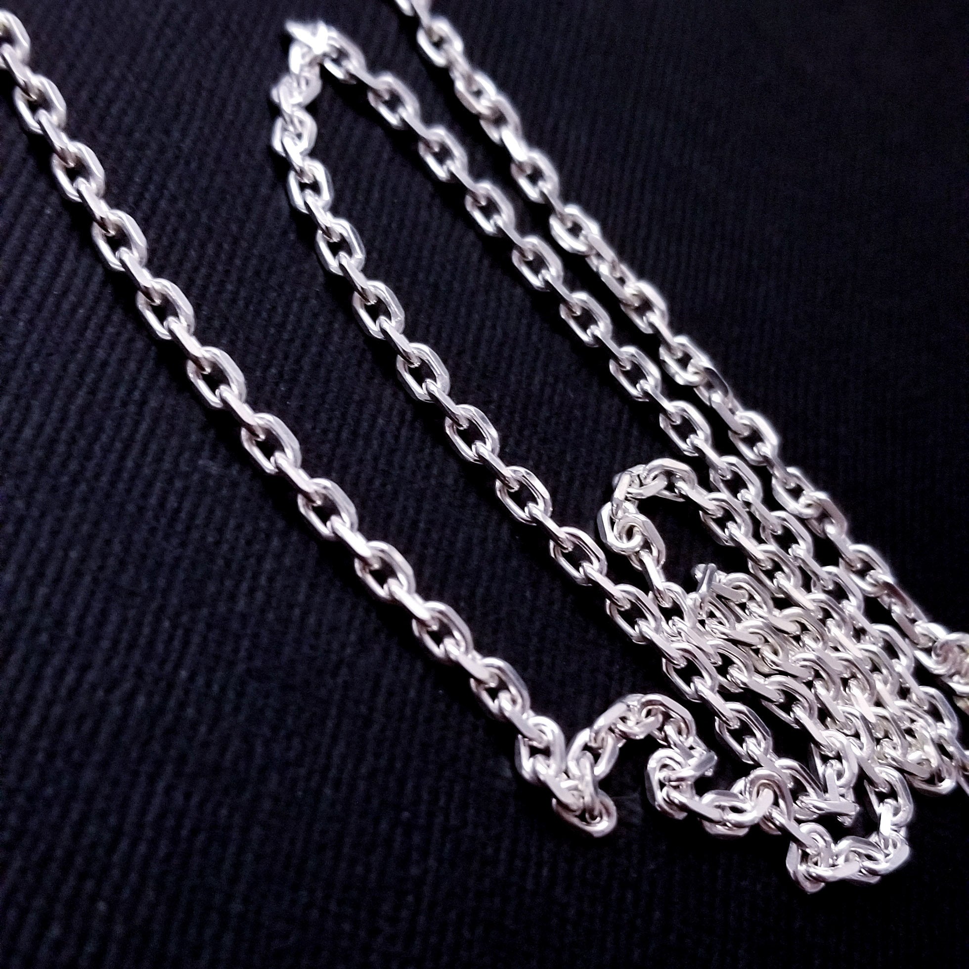 Sterling Silver 3.4 mm Heavy Cable Chain - Inchoo Bijoux