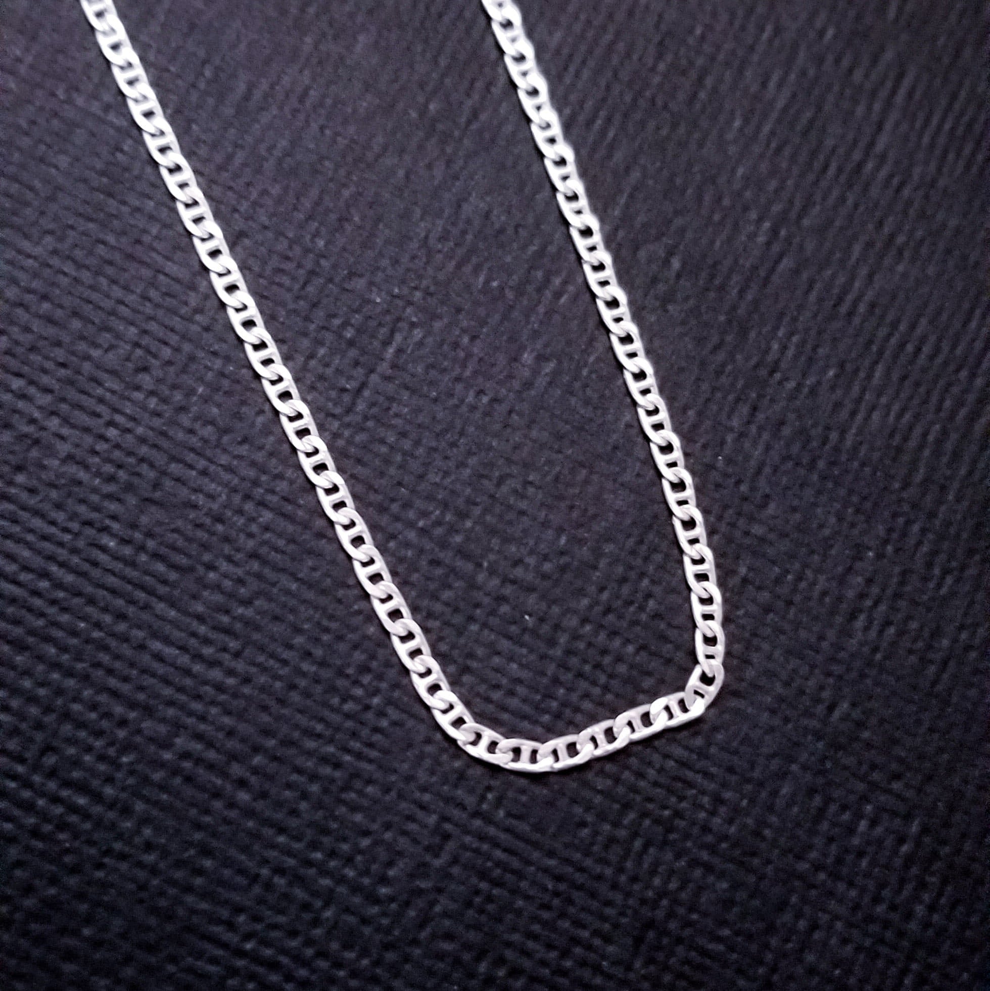 Sterling Silver Flat Mariner 2.3mm Chain - Inchoo Bijoux