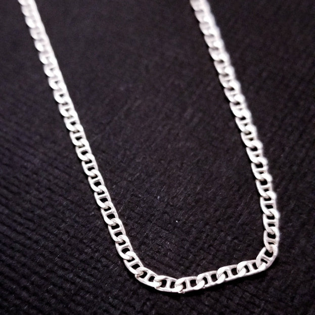 Sterling Silver Flat Mariner 2.3mm Chain - Inchoo Bijoux