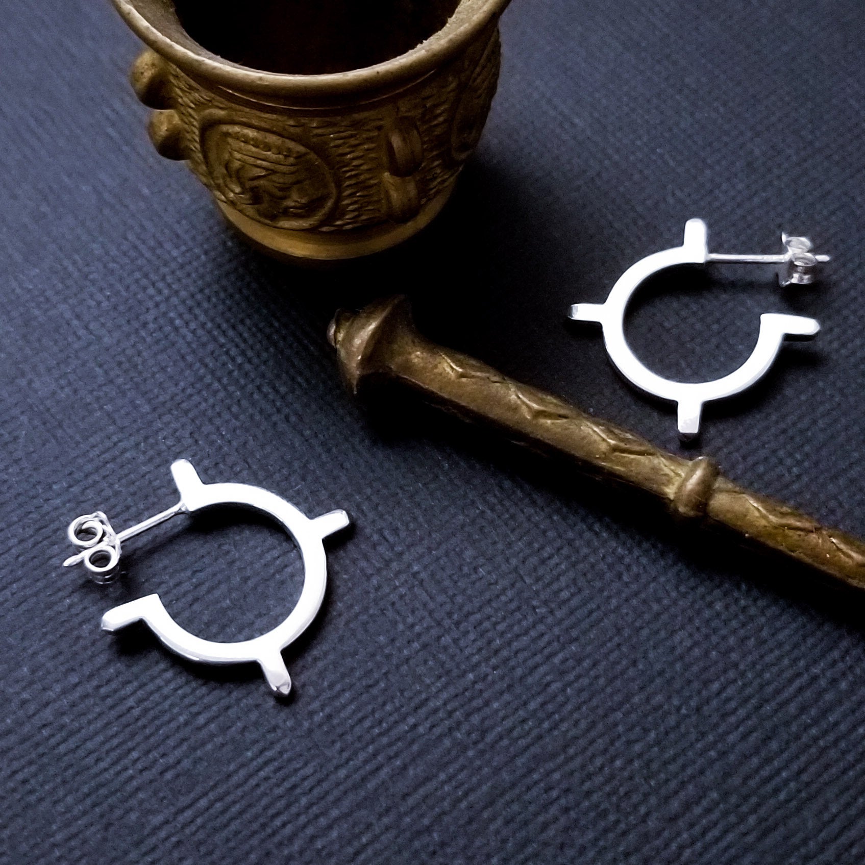 Small Celestial Hoop Earrings - Inchoo Bijoux
