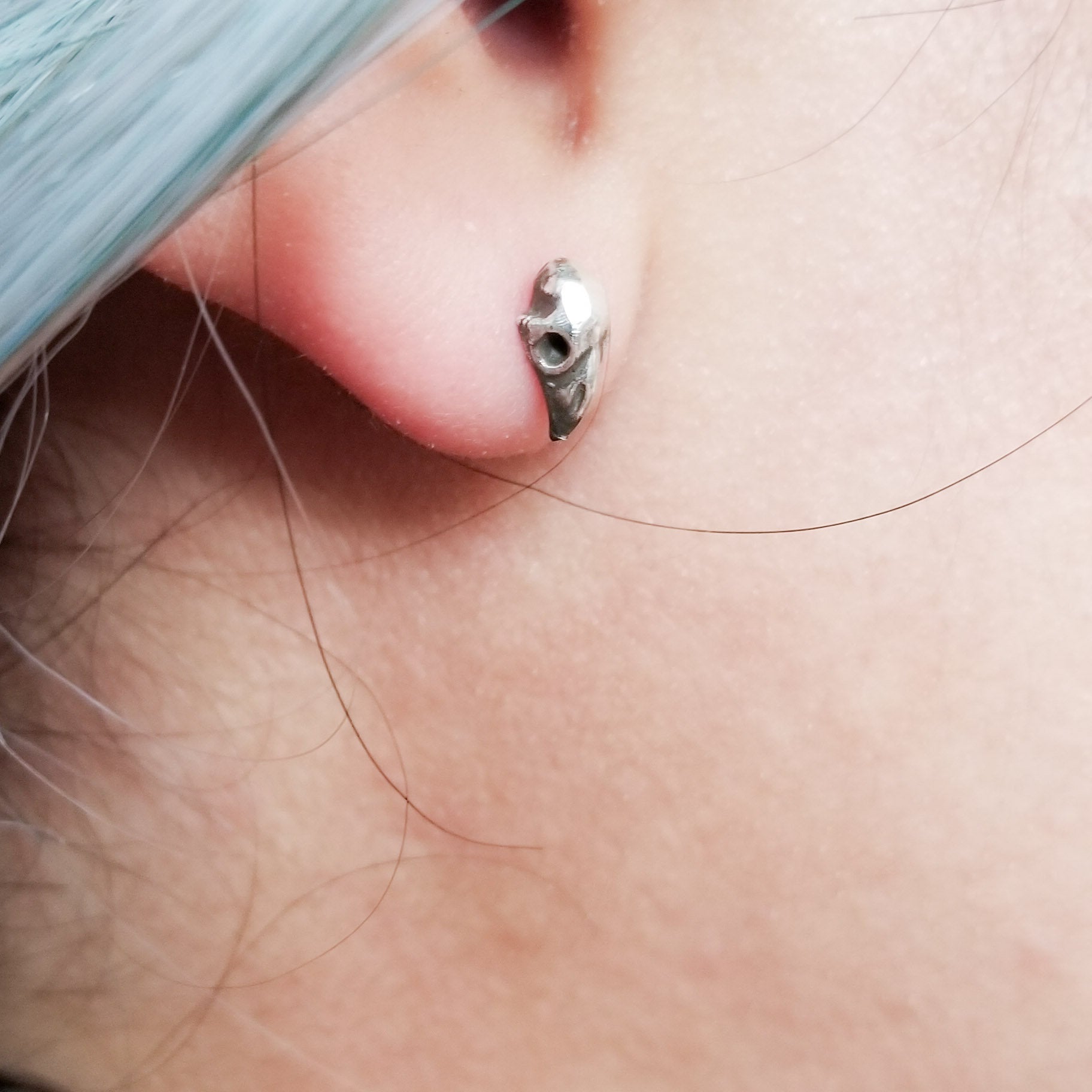 Tiny Bird Skull Earrings - Inchoo Bijoux