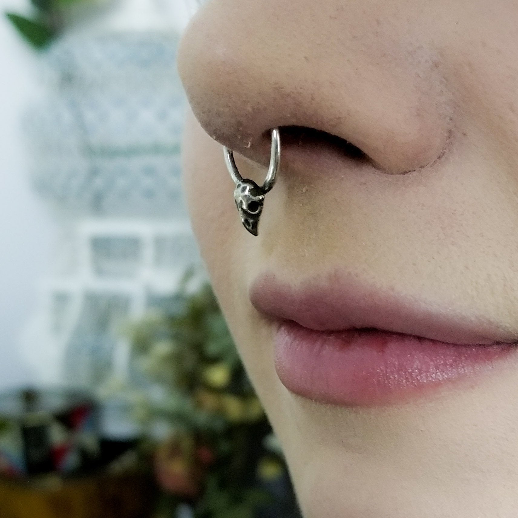 Tiny Bird Skull Septum Piercing - Inchoo Bijoux